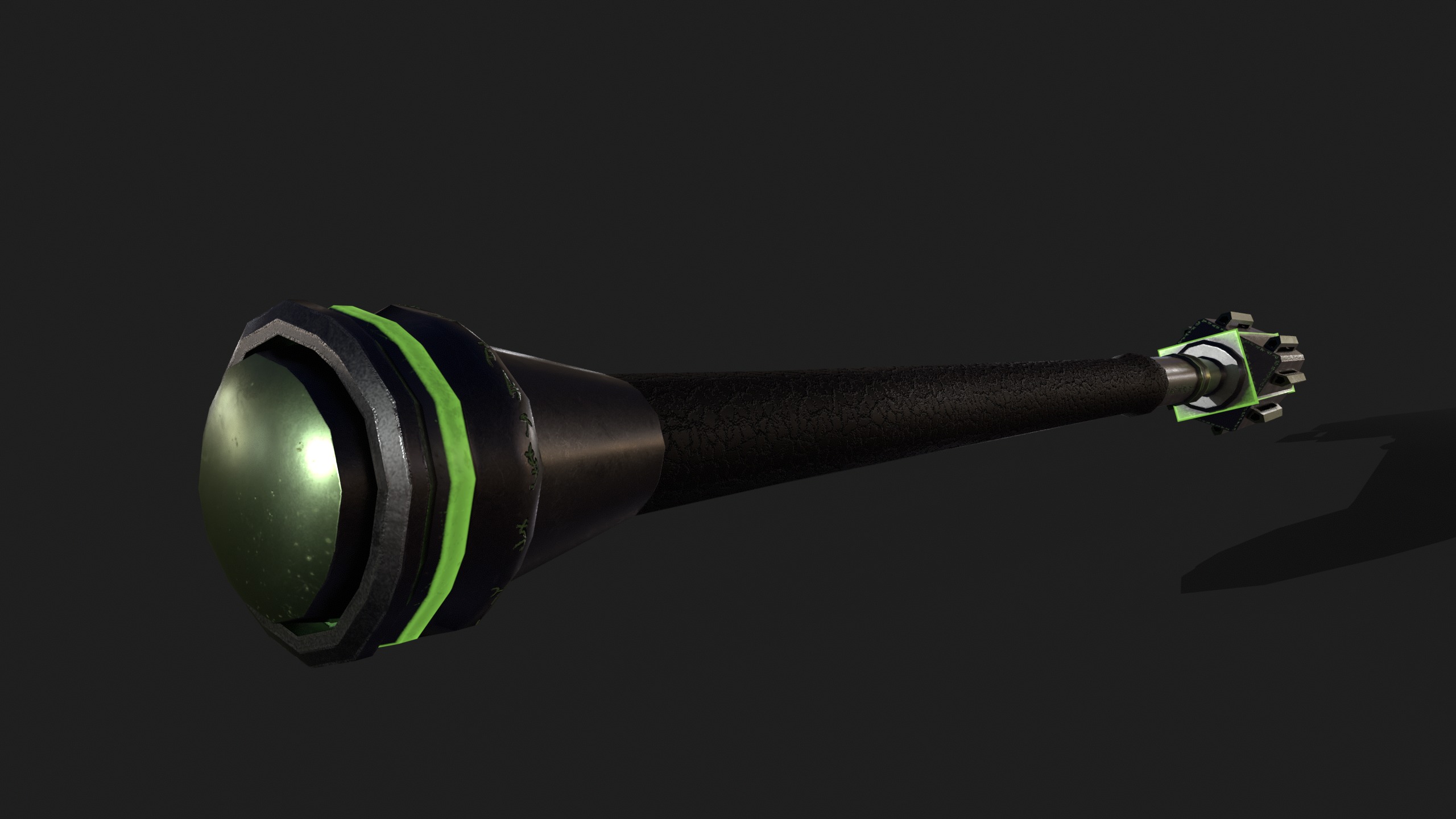 Game Ready necrotic mace Low-poly 3D model_5