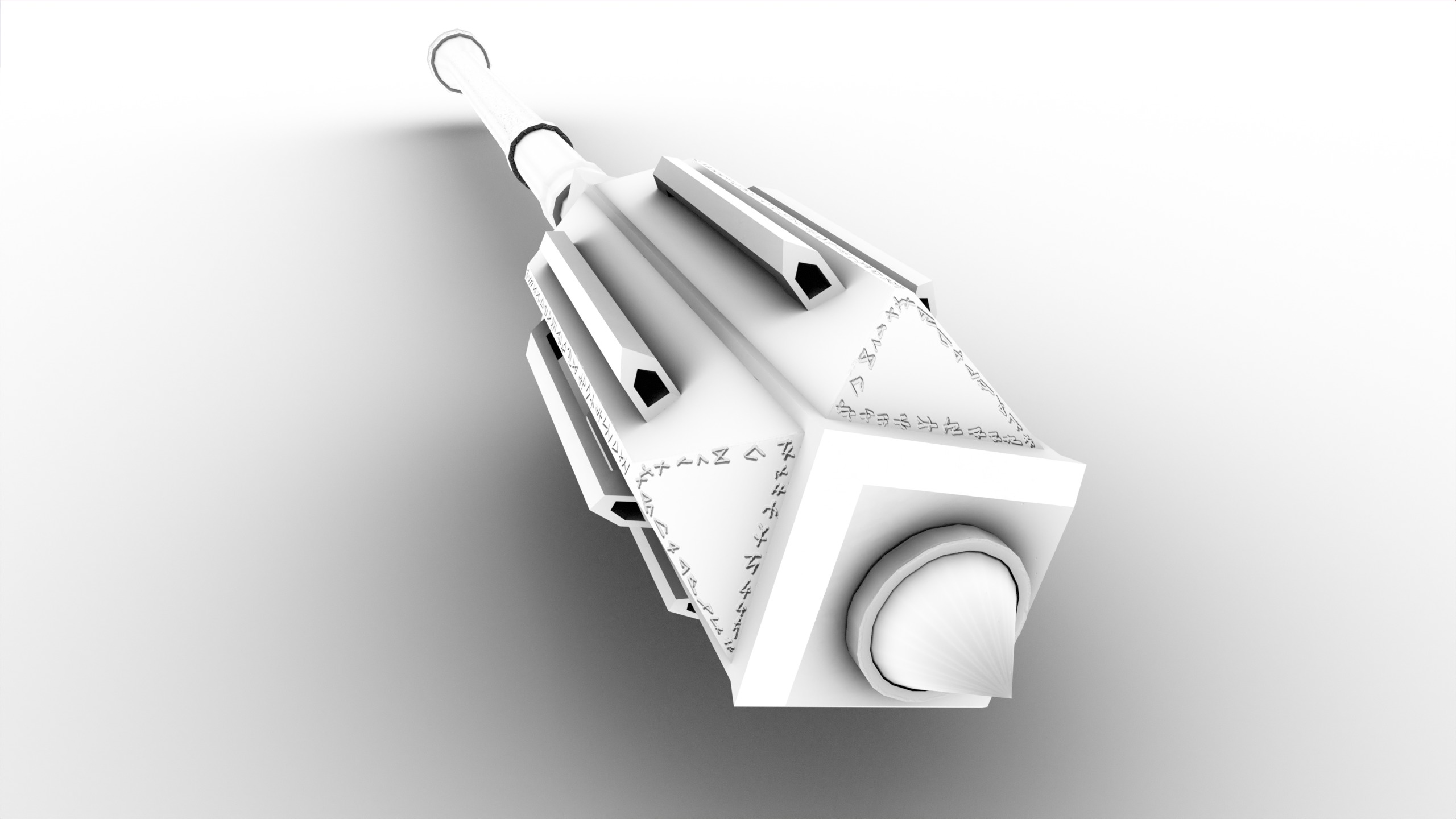 Game Ready necrotic mace Low-poly 3D model_29