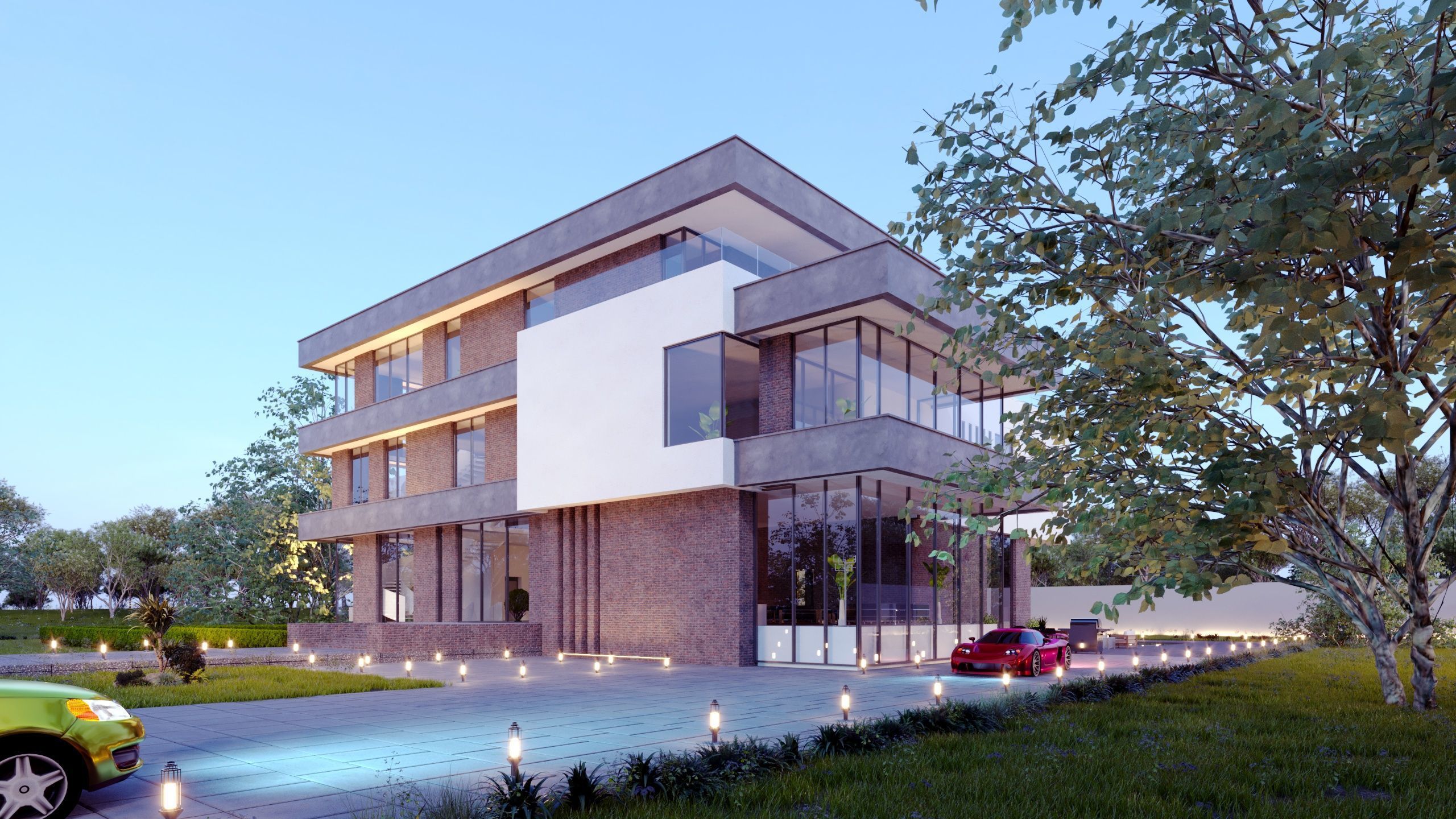 Villa prototype modern house furnished clash free underground 3D model_10