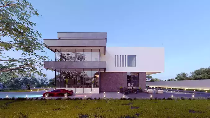 Villa prototype modern house furnished clash free underground