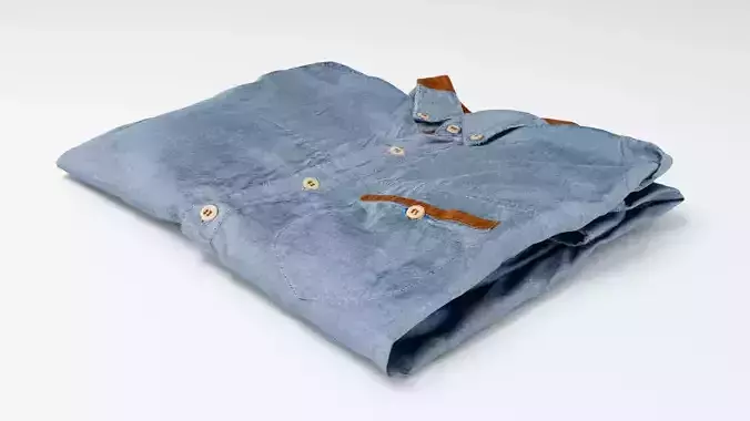 Blue generic folded shirt with business style