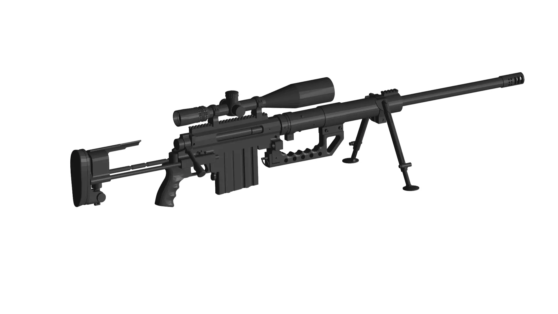 CheyTac M200  sniper rifle 3D model_0
