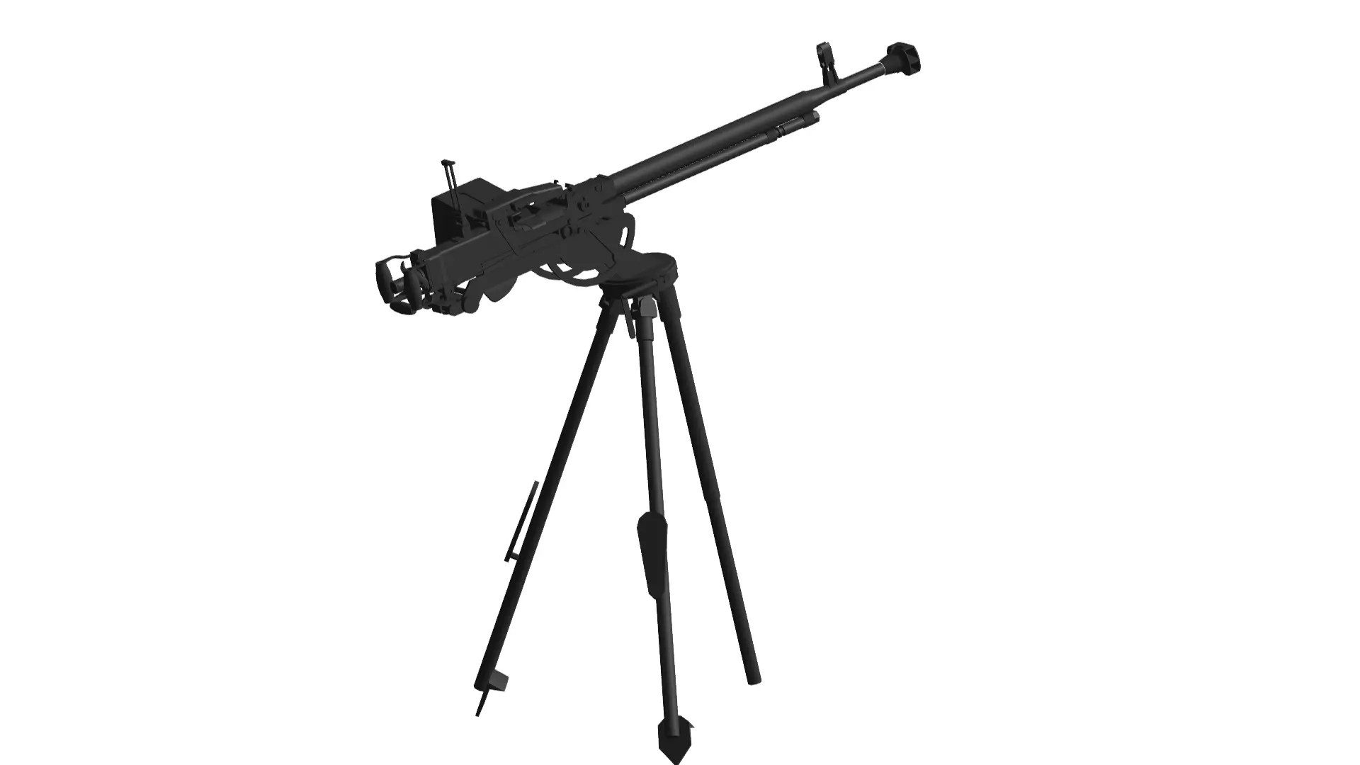 DShK machine gun 3D model_0