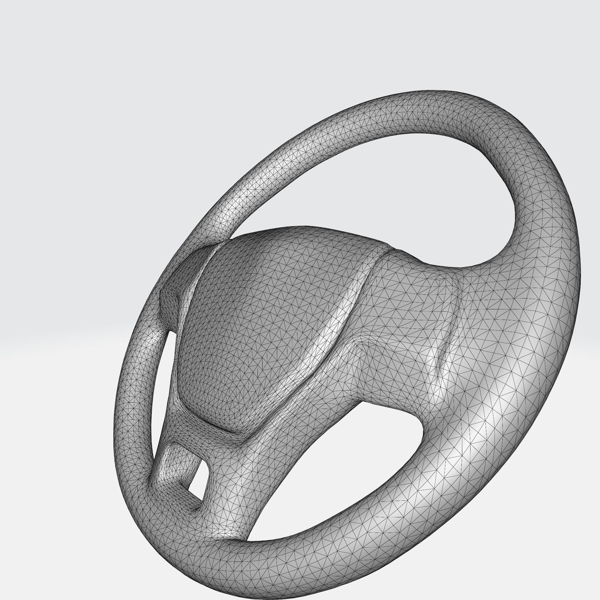 Car steering wheel 3D model_6