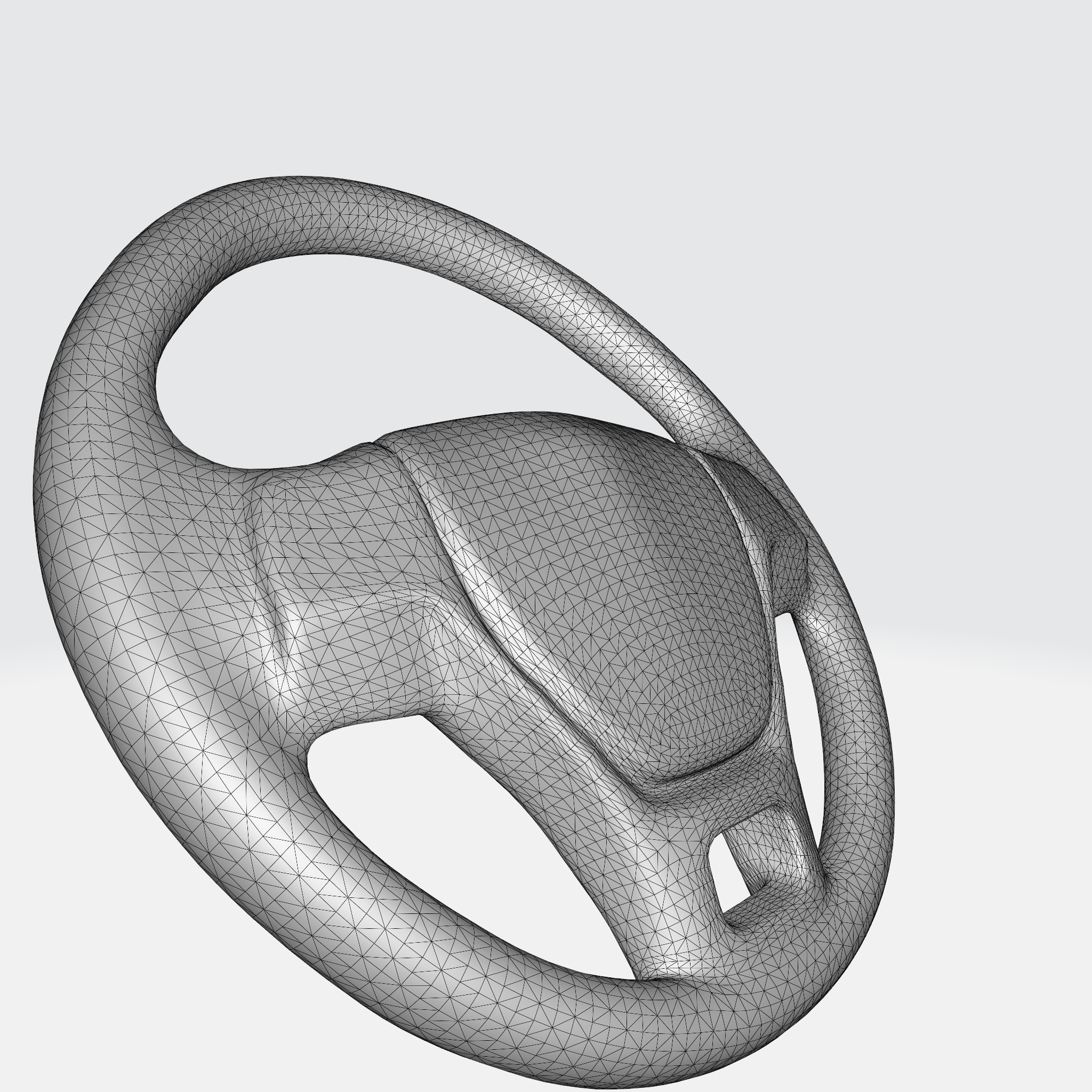 Car steering wheel 3D model_5