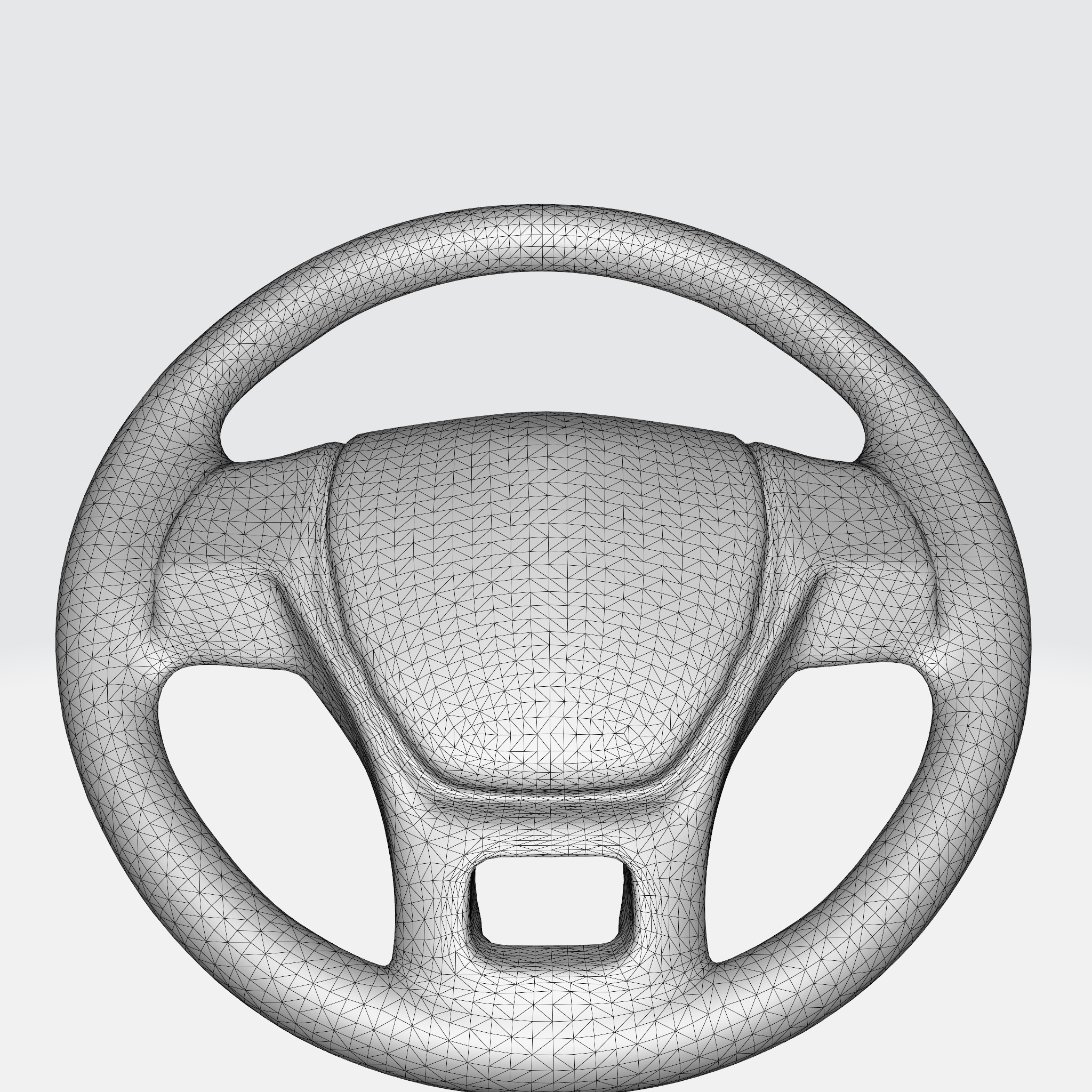 Car steering wheel 3D model_4