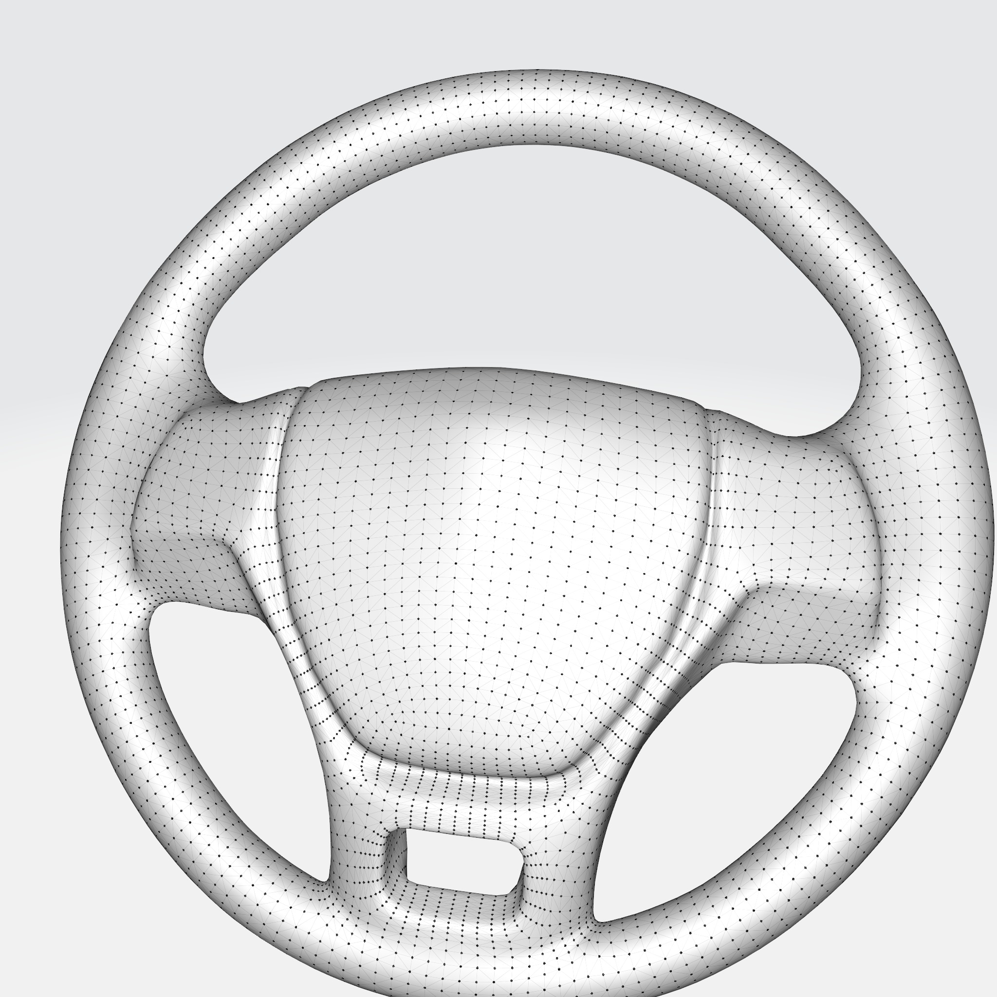 Car steering wheel 3D model_7