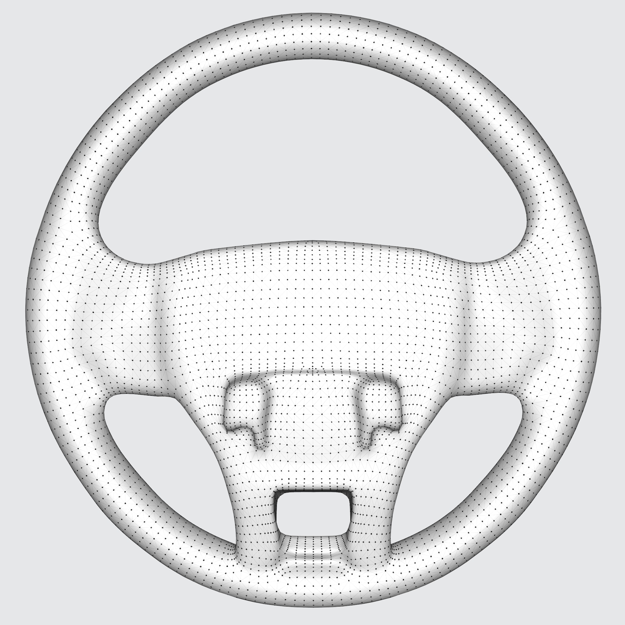 Car steering wheel 3D model_8
