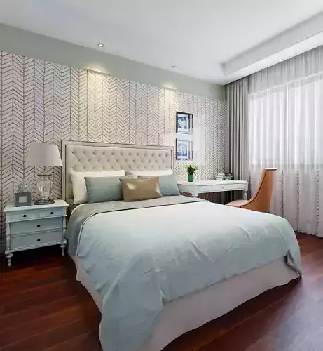 Double bed 3D Model - European Bedroom