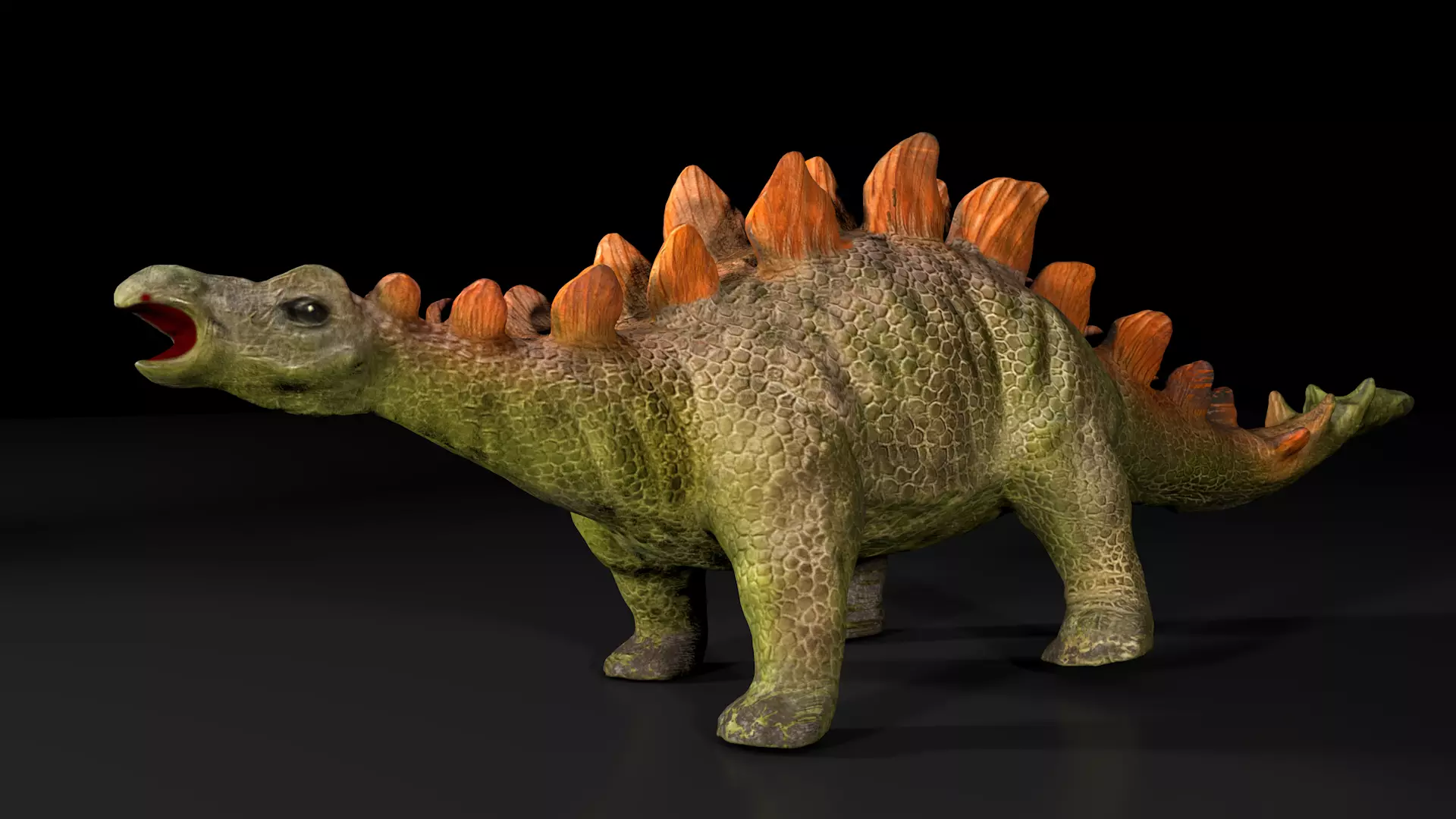 Stegosaurus herbivorous dinosaur Low-poly 3D model_0