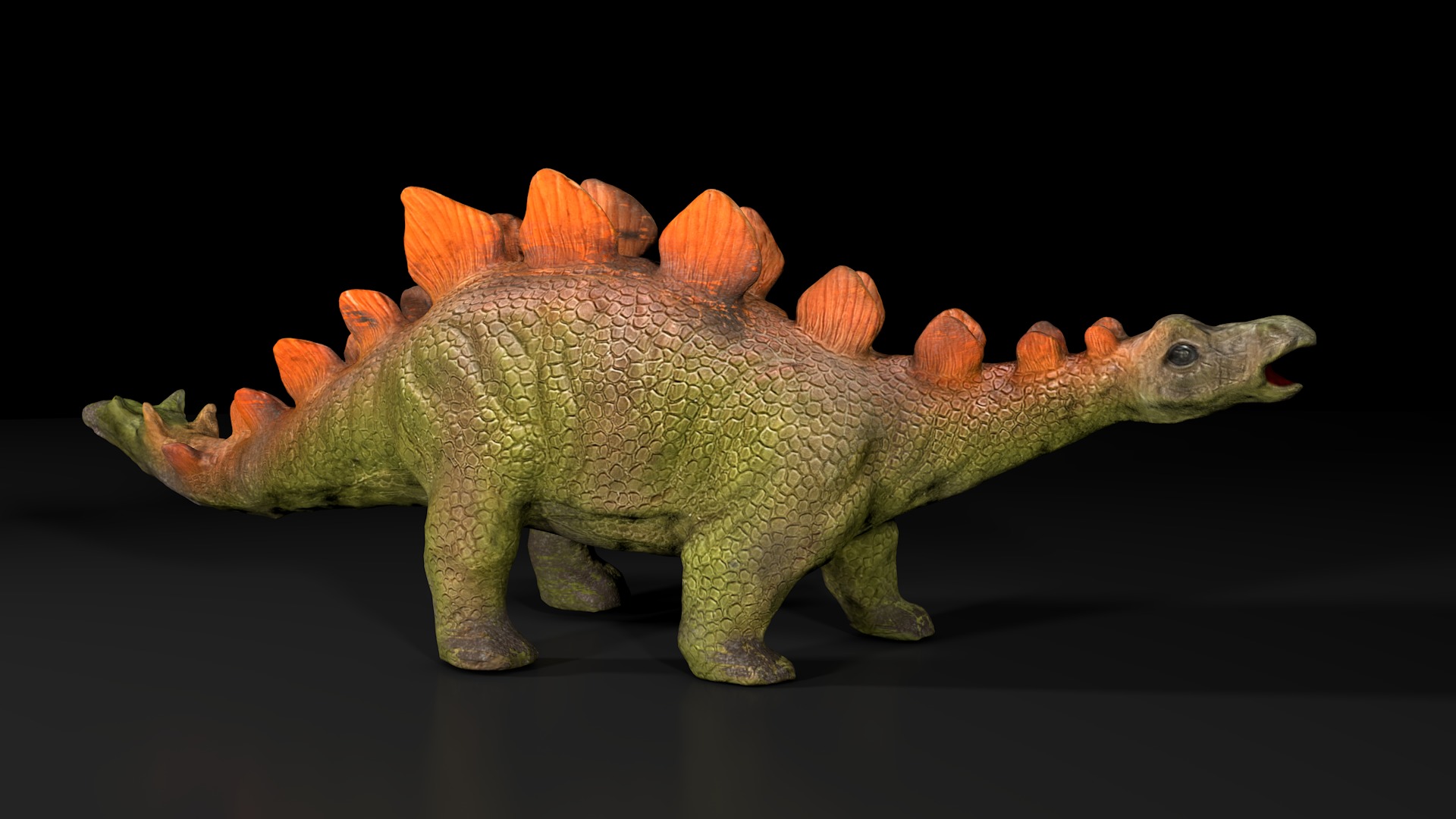 Stegosaurus herbivorous dinosaur Low-poly 3D model_2