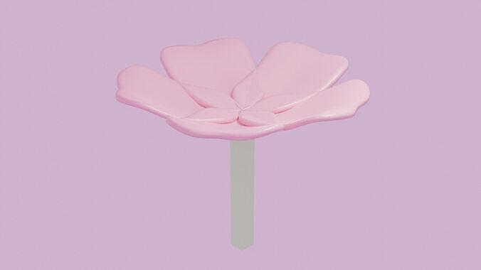 SAKURA DESK Low-poly 3D model