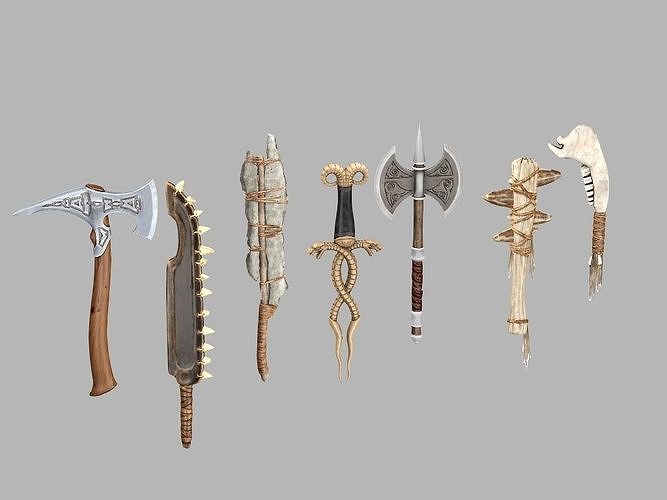 Medieval Polearms Weapon Pack 2 Low-poly 3D model Low-poly 3D model