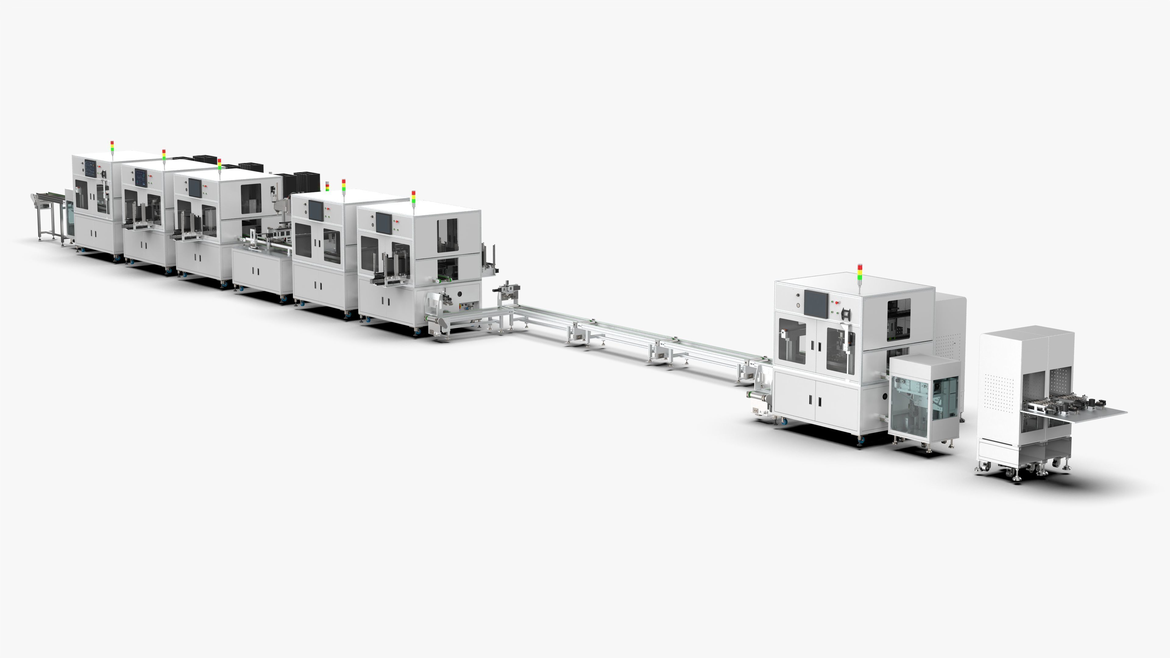 Automatic 8-Channel TR Component Integrated Assembly Line 3D model_3