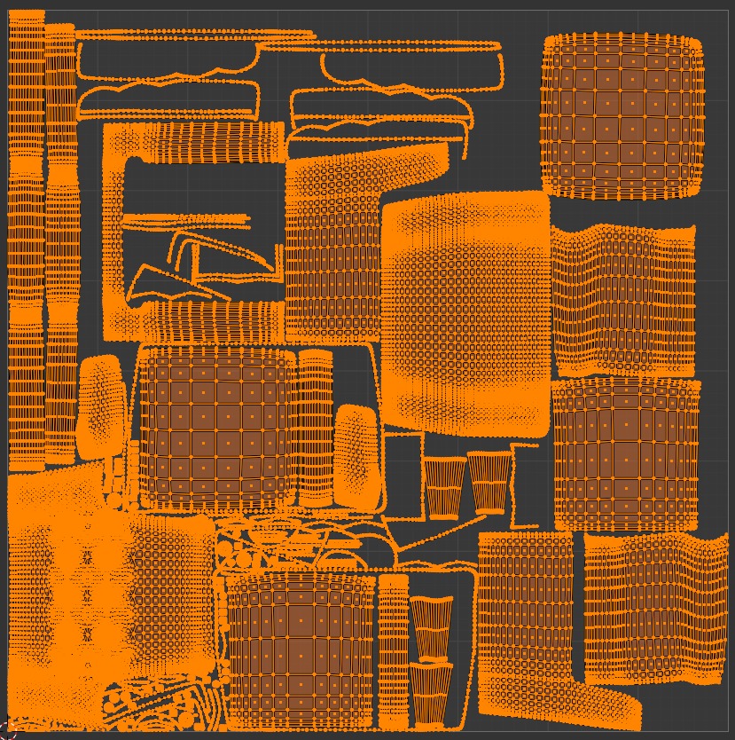 Tufted chair Low-poly 3D model_11