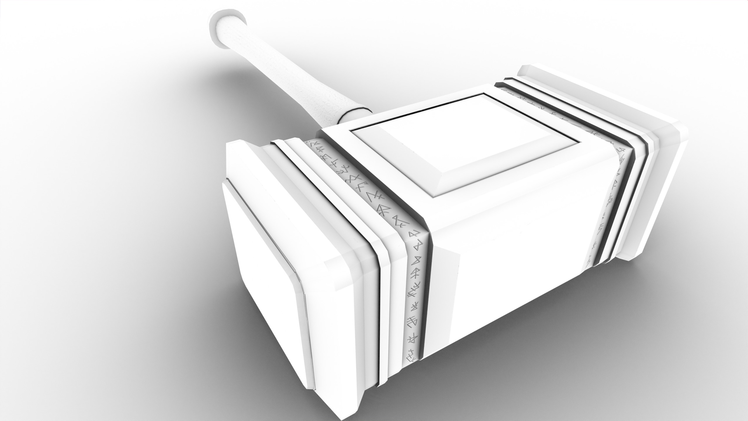 Game Ready necrotic hammer Low-poly 3D model_31