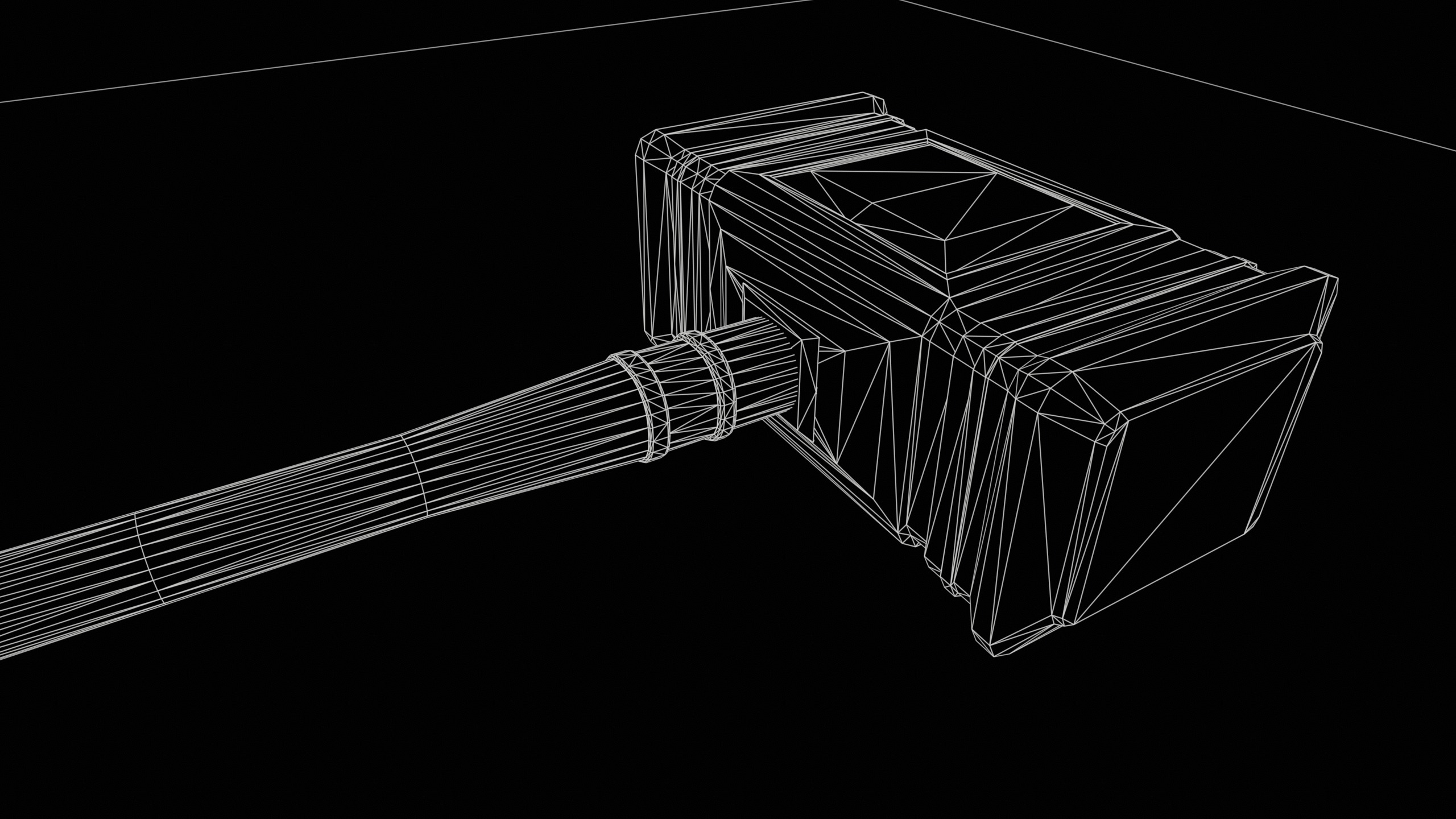 Game Ready necrotic hammer Low-poly 3D model_17