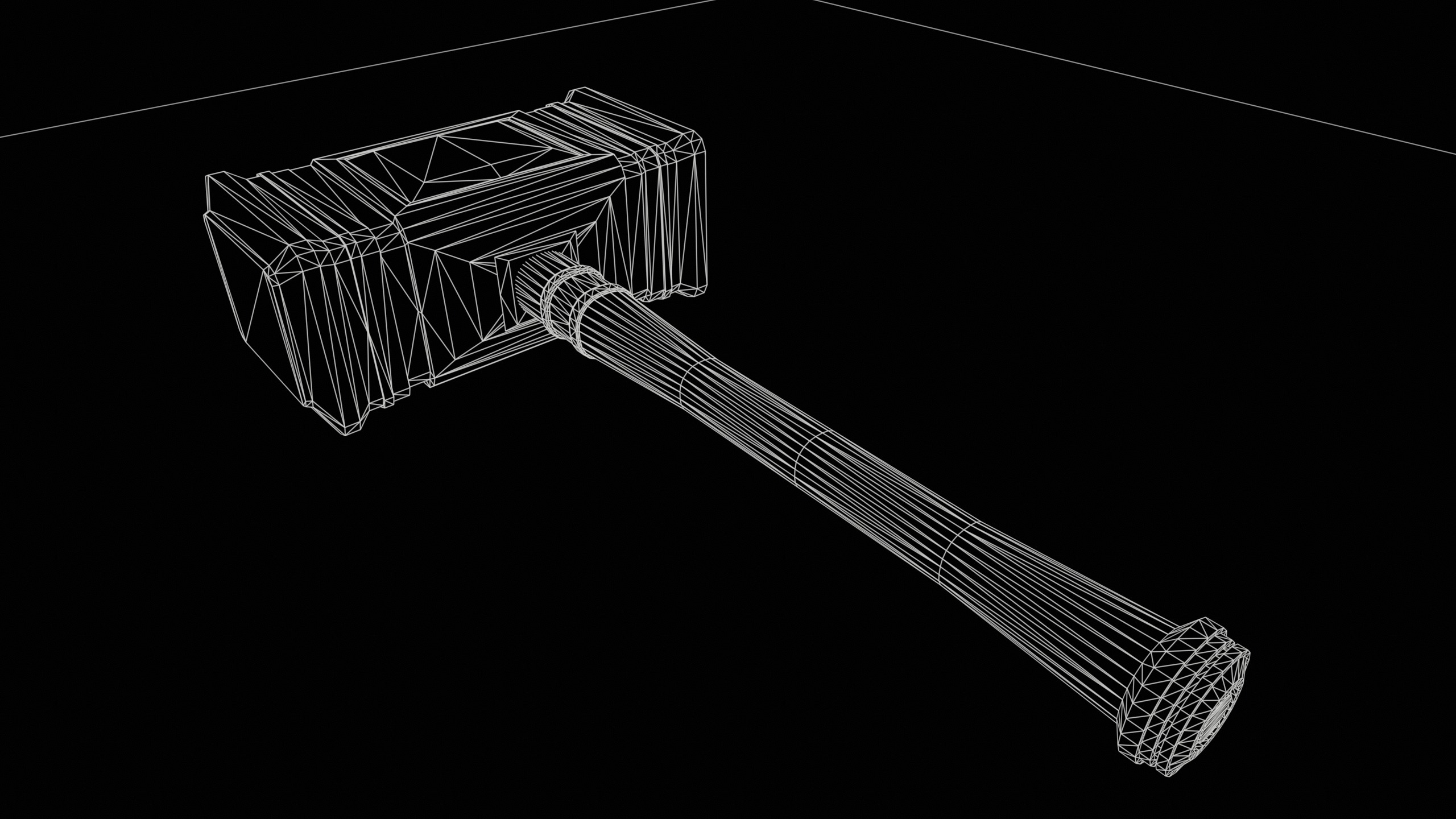 Game Ready necrotic hammer Low-poly 3D model_20