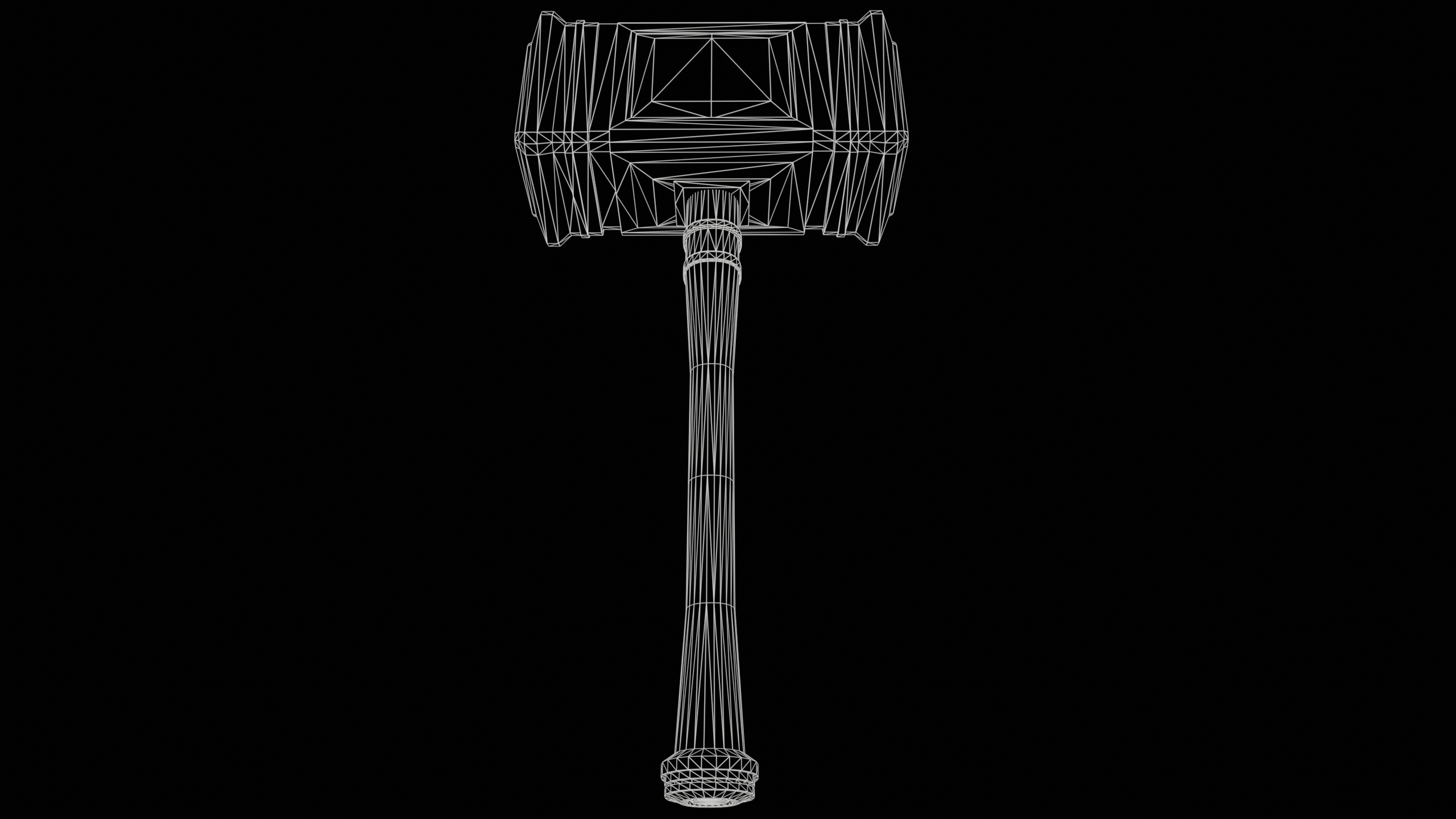 Game Ready necrotic hammer Low-poly 3D model_15