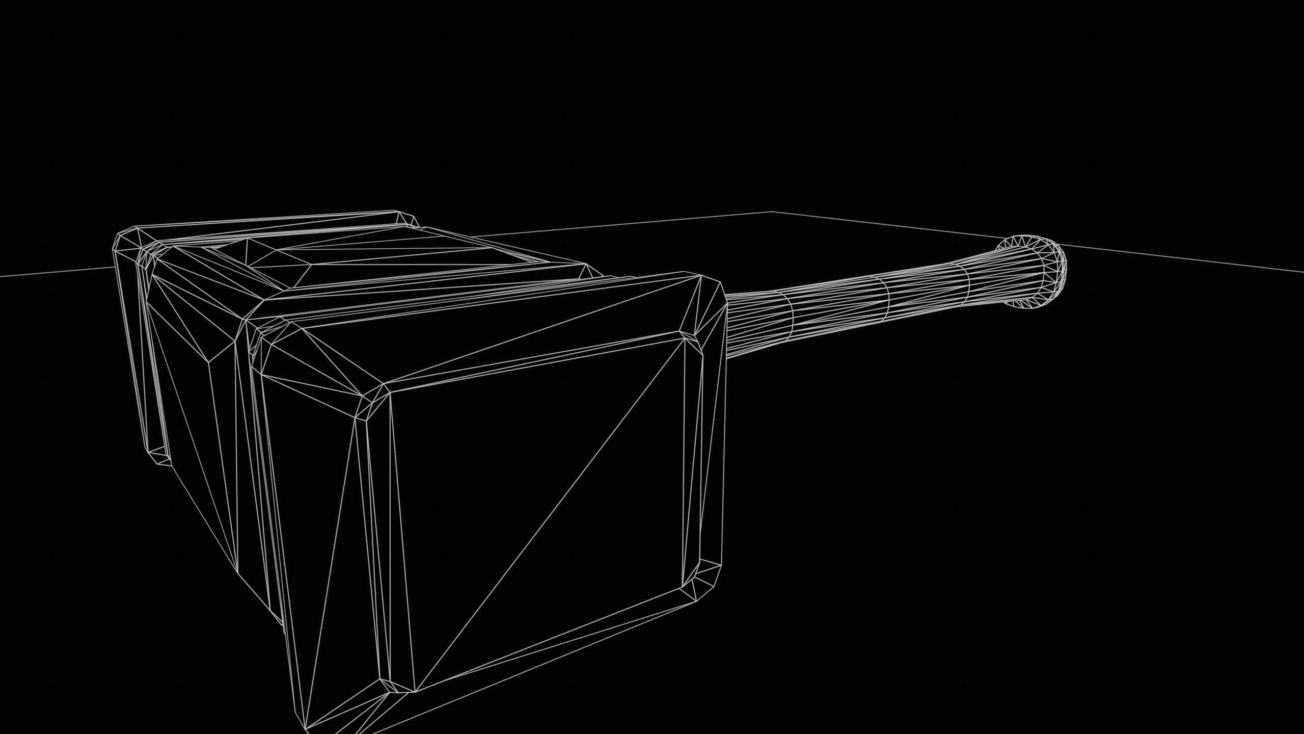 Game Ready necrotic hammer Low-poly 3D model_13