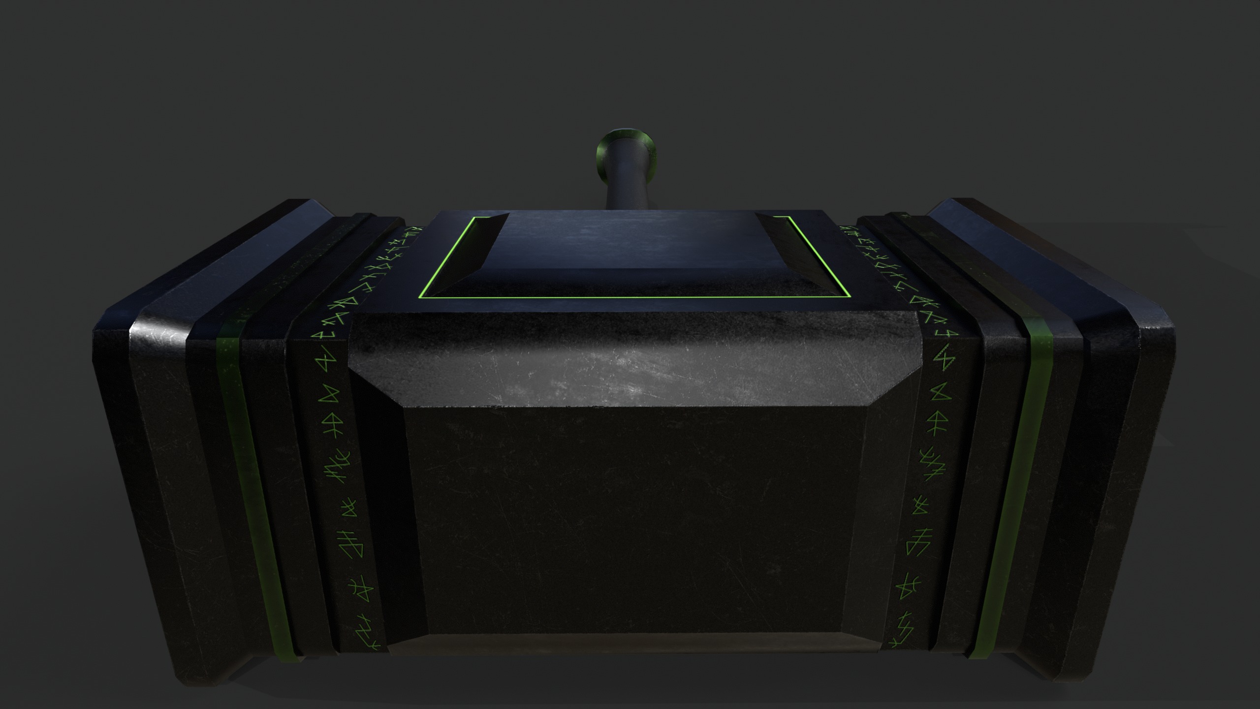 Game Ready necrotic hammer Low-poly 3D model_11