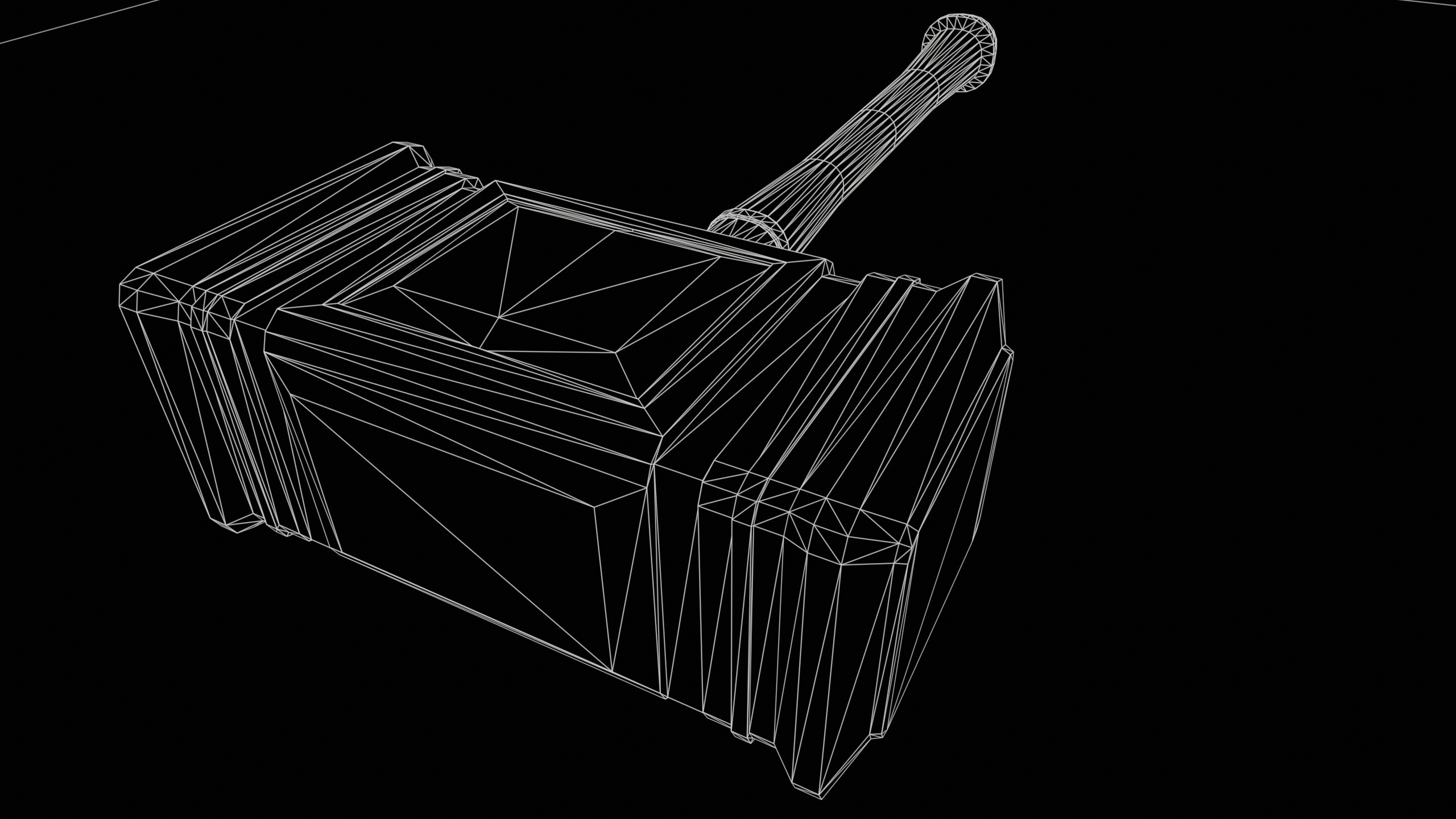 Game Ready necrotic hammer Low-poly 3D model_19