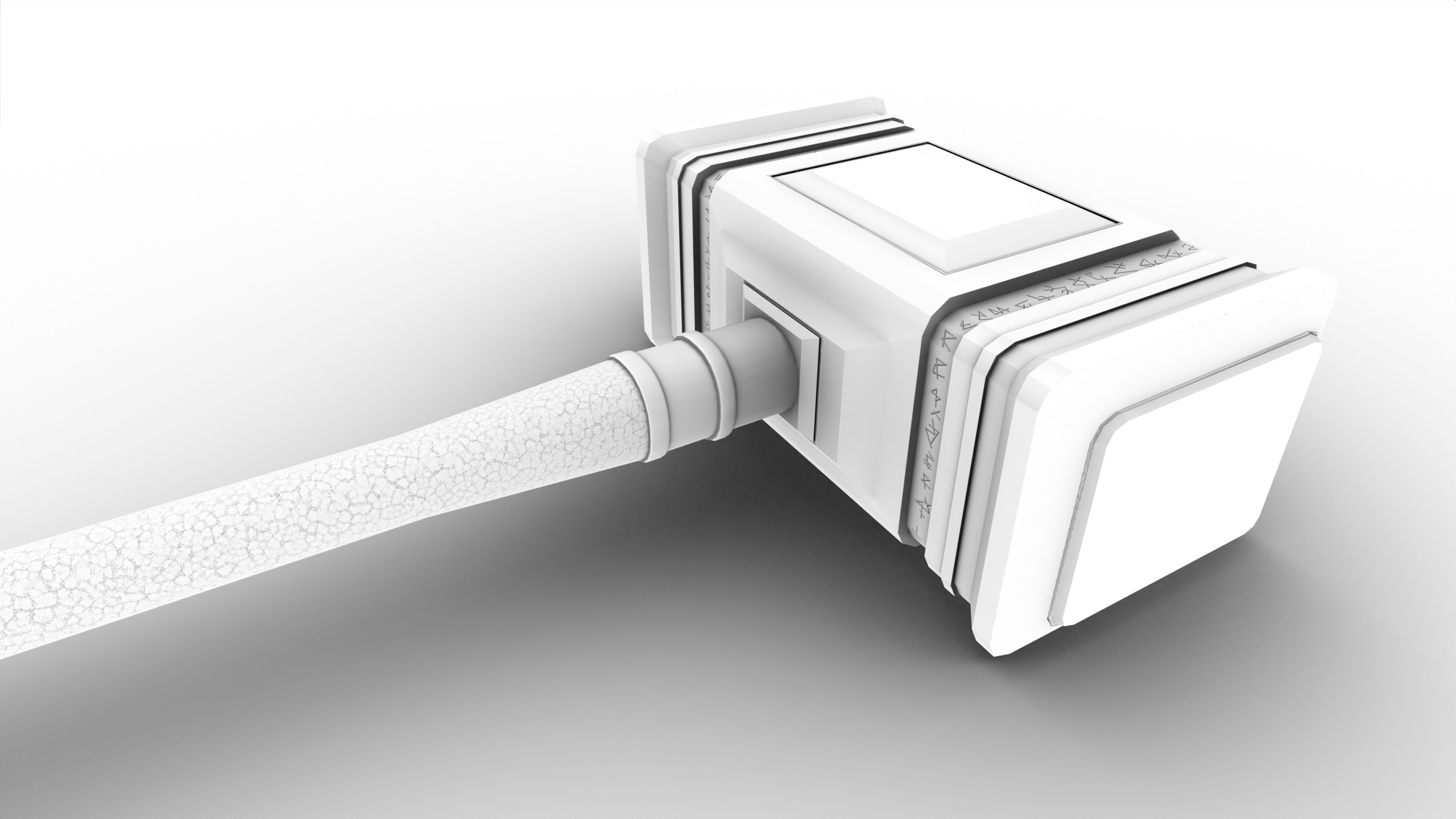 Game Ready necrotic hammer Low-poly 3D model_29