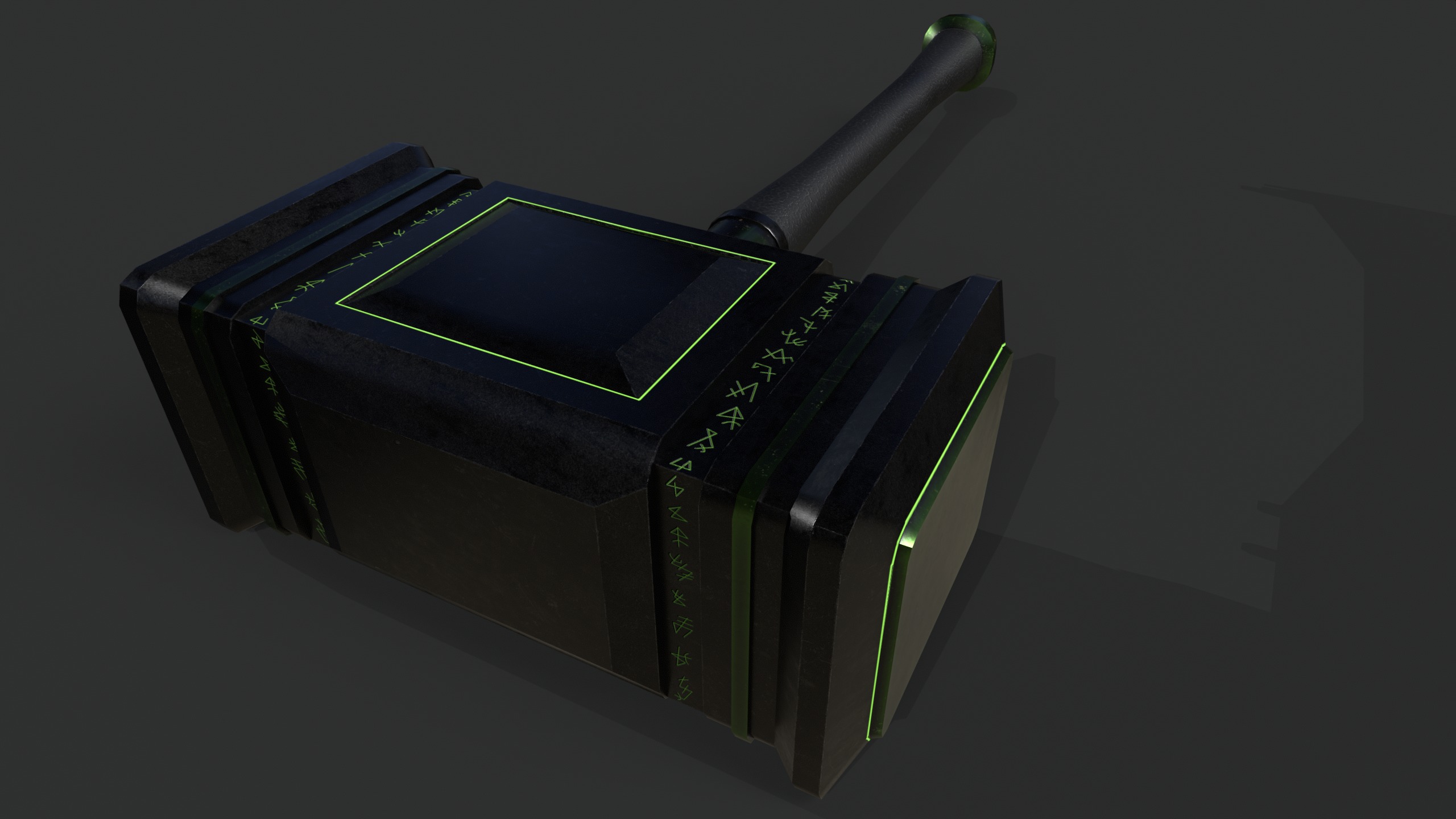 Game Ready necrotic hammer Low-poly 3D model_7