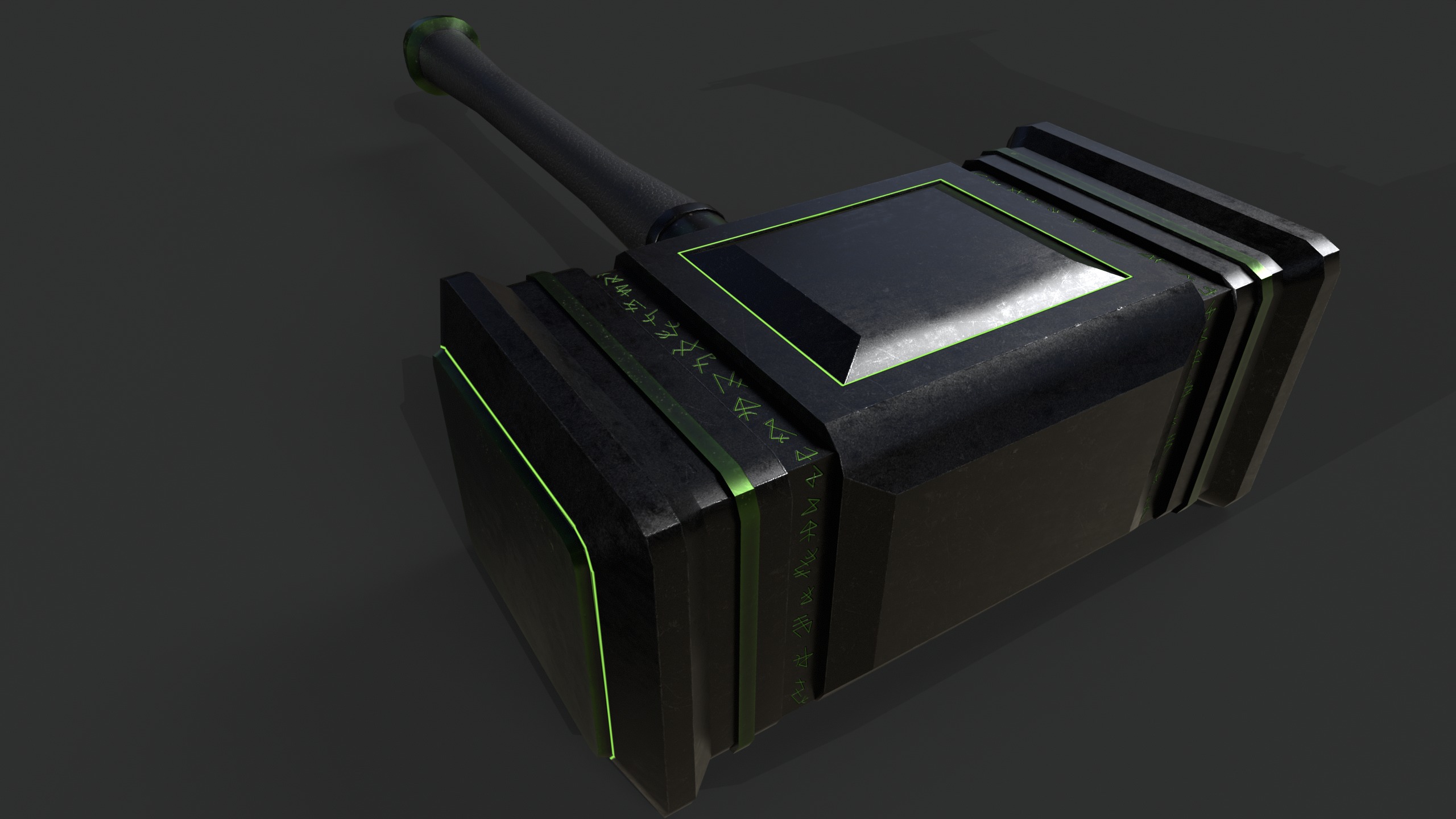 Game Ready necrotic hammer Low-poly 3D model_9