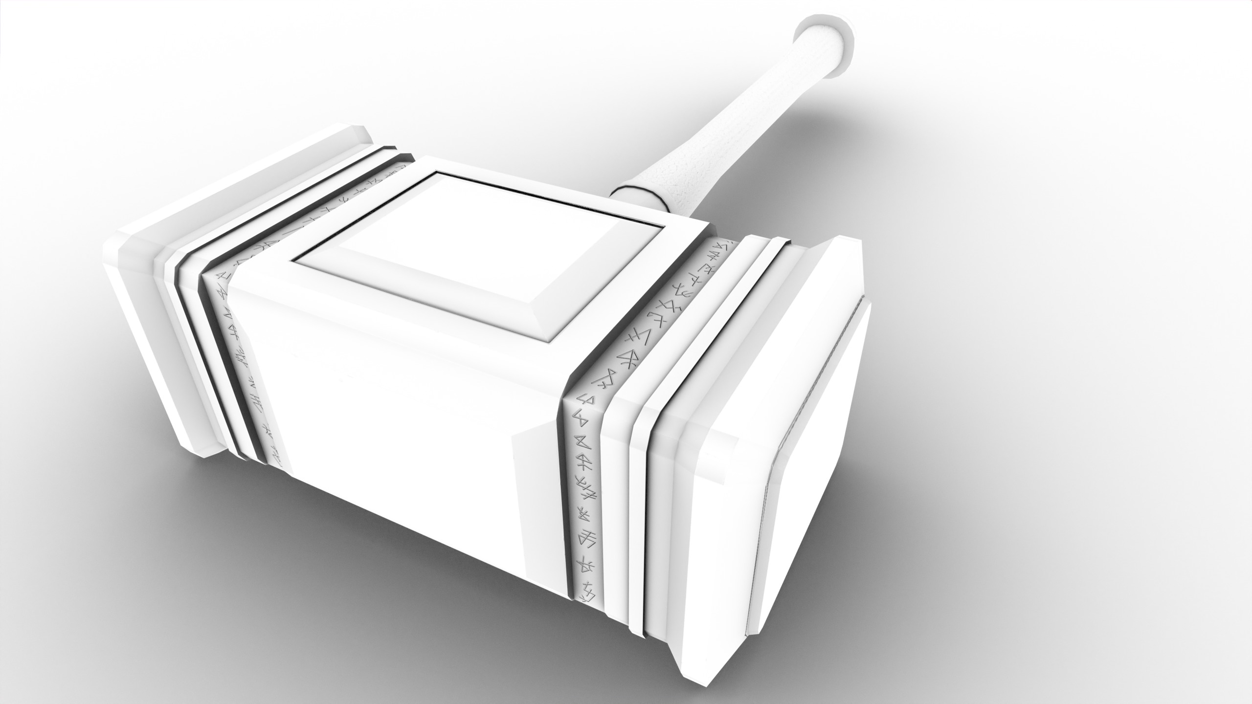 Game Ready necrotic hammer Low-poly 3D model_27