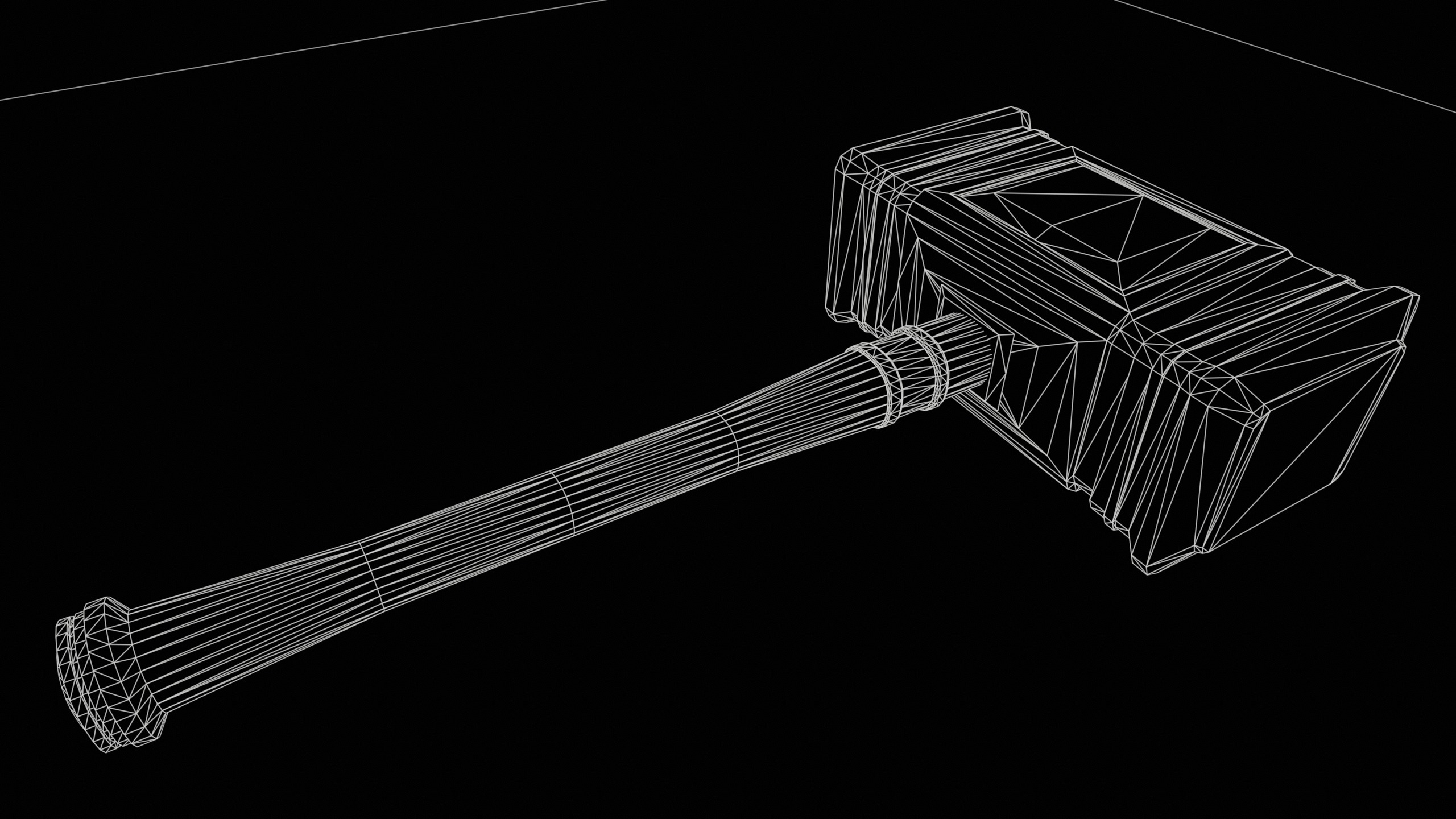 Game Ready necrotic hammer Low-poly 3D model_14