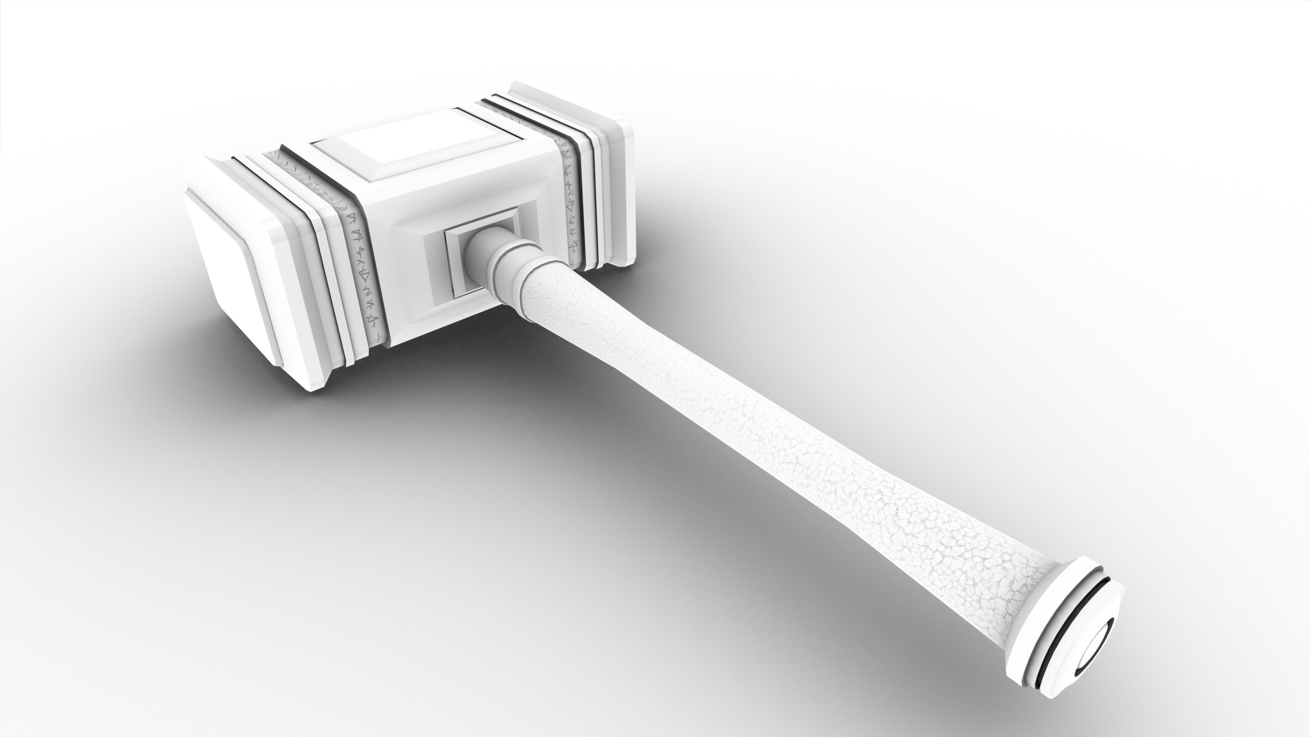 Game Ready necrotic hammer Low-poly 3D model_30