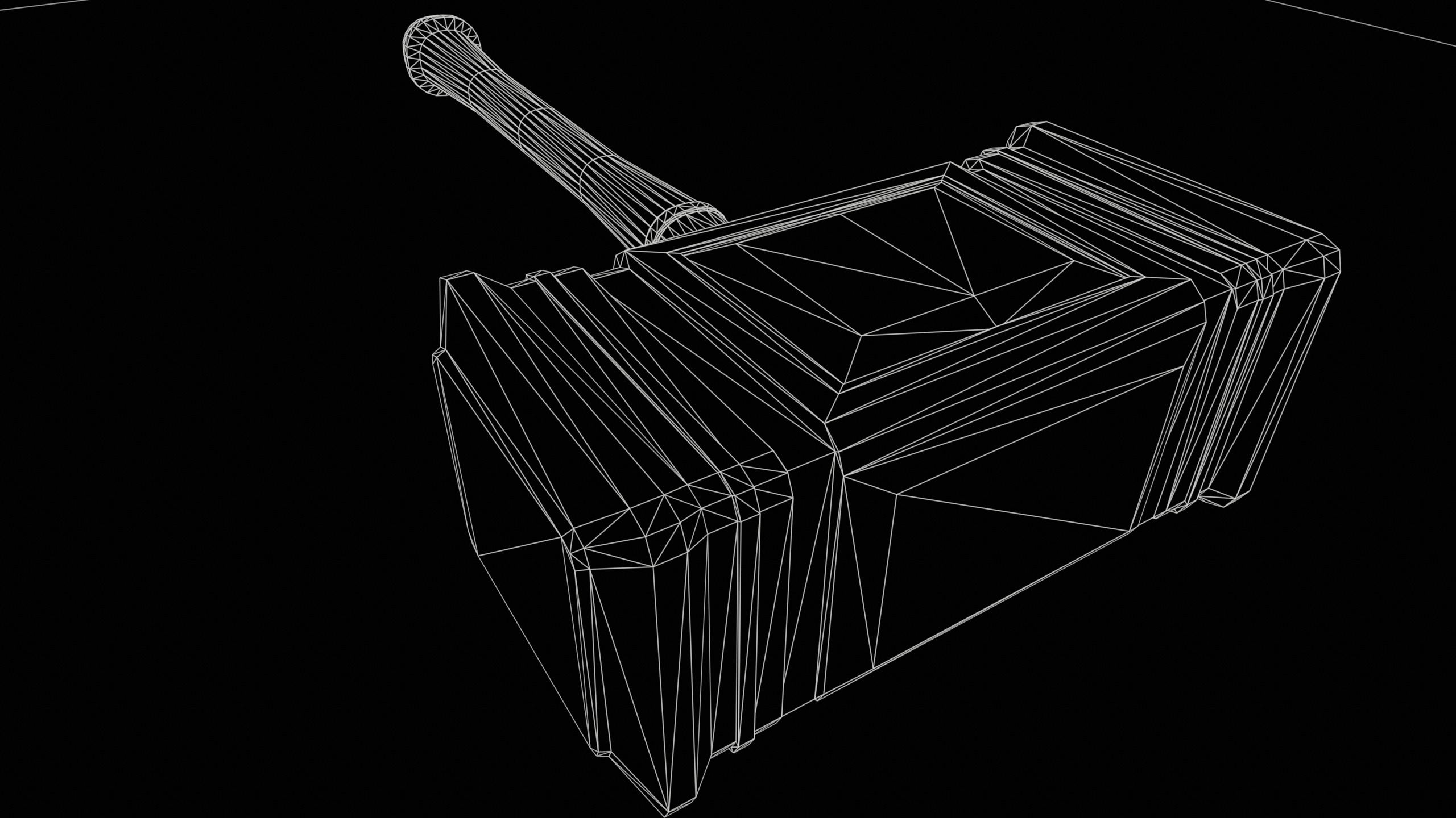 Game Ready necrotic hammer Low-poly 3D model_21