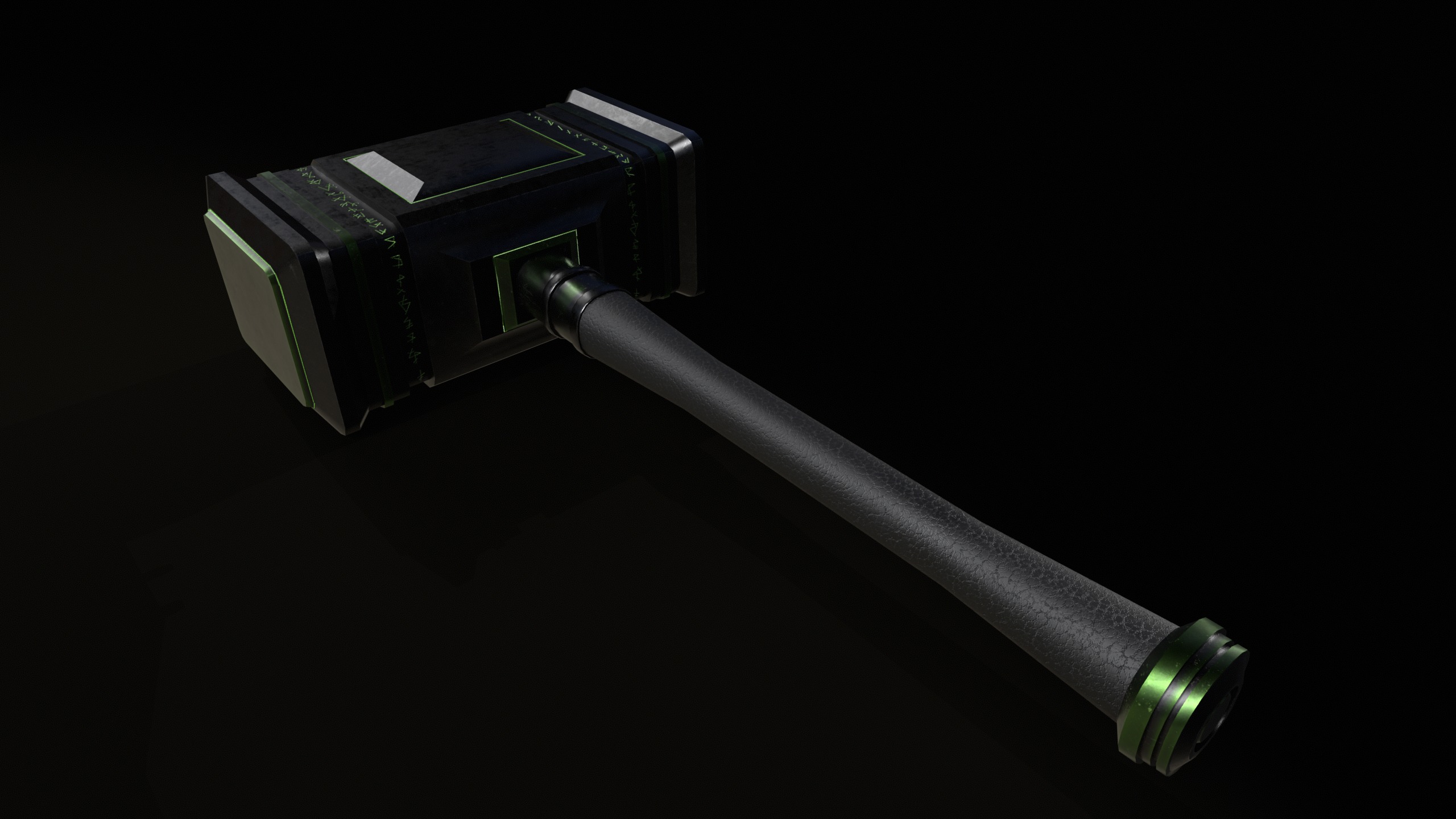 Game Ready necrotic hammer Low-poly 3D model_2