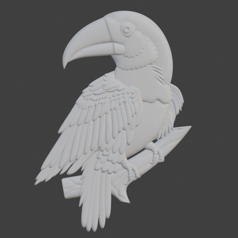 Bird Carving 3D print model_1