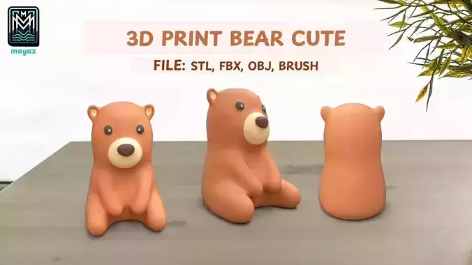 Bear cute 3d print stl 