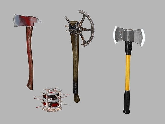 Medieval Polearms Weapon Pack Low-poly 3D model Low-poly 3D model
