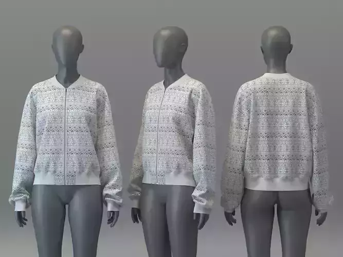 Crochet Bomber Jacket