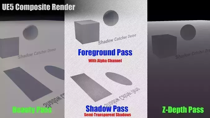 Unreal Engine 5 Shadow Catcher Project Free Template Texture