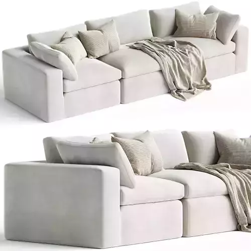 Dream Navy Sectional Sofa Combination 02