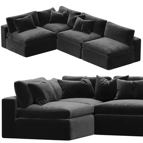 Dream Navy Sectional Sofa Combination 05