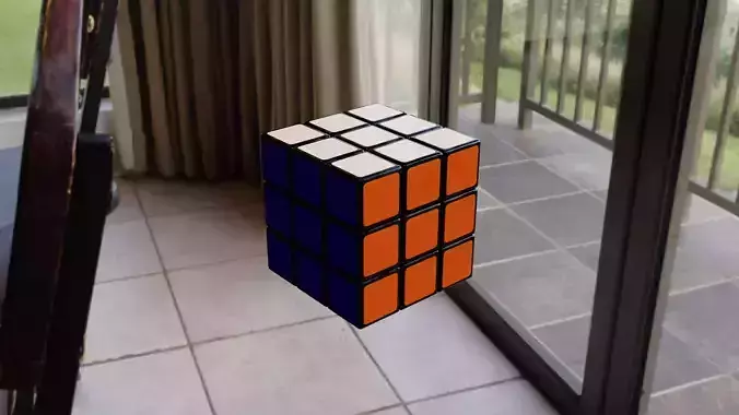 Realistic Rubiks cube Low-poly 3D model