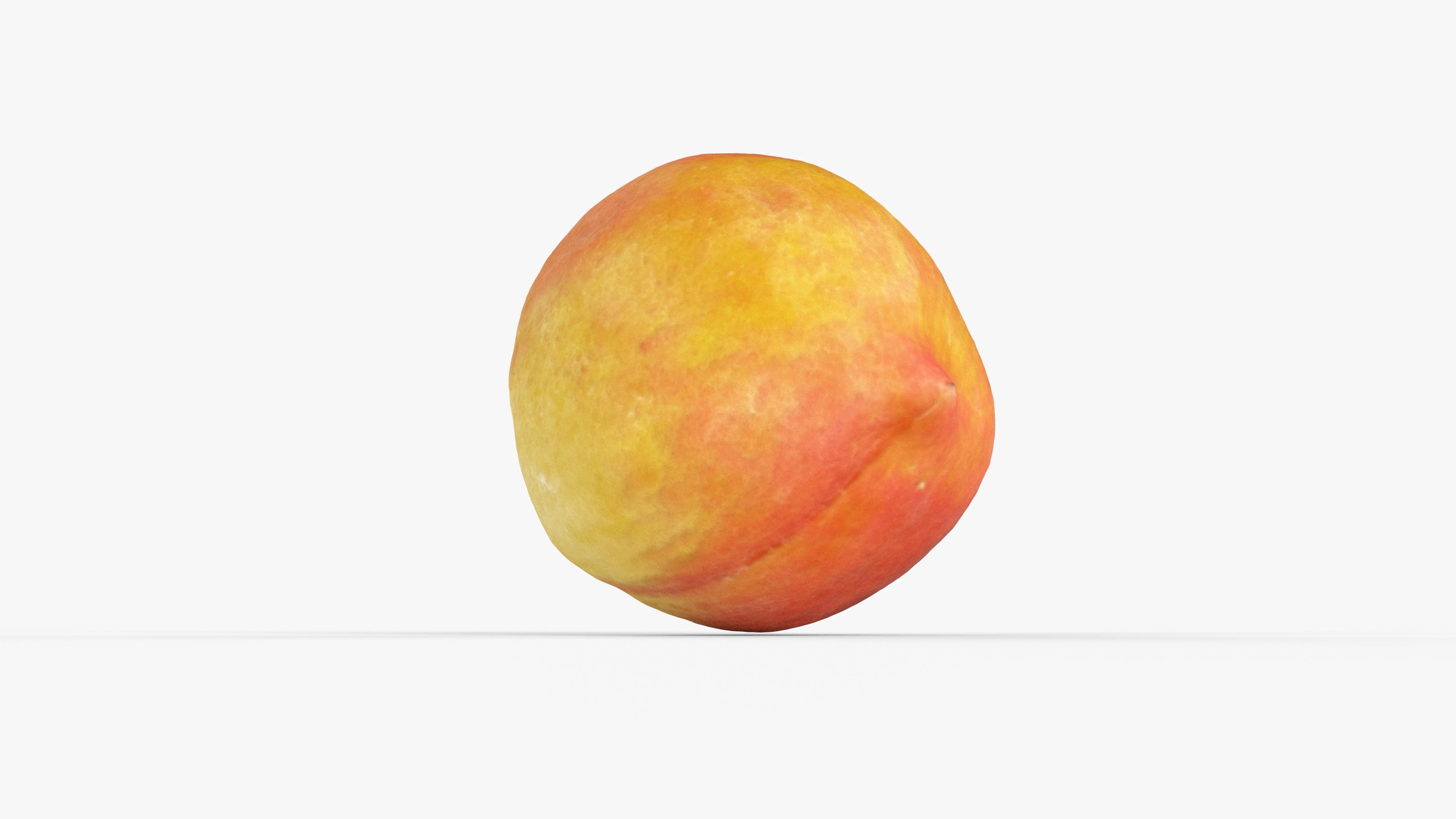 Photorealistic 3D scan of peach Low-poly 3D model_7