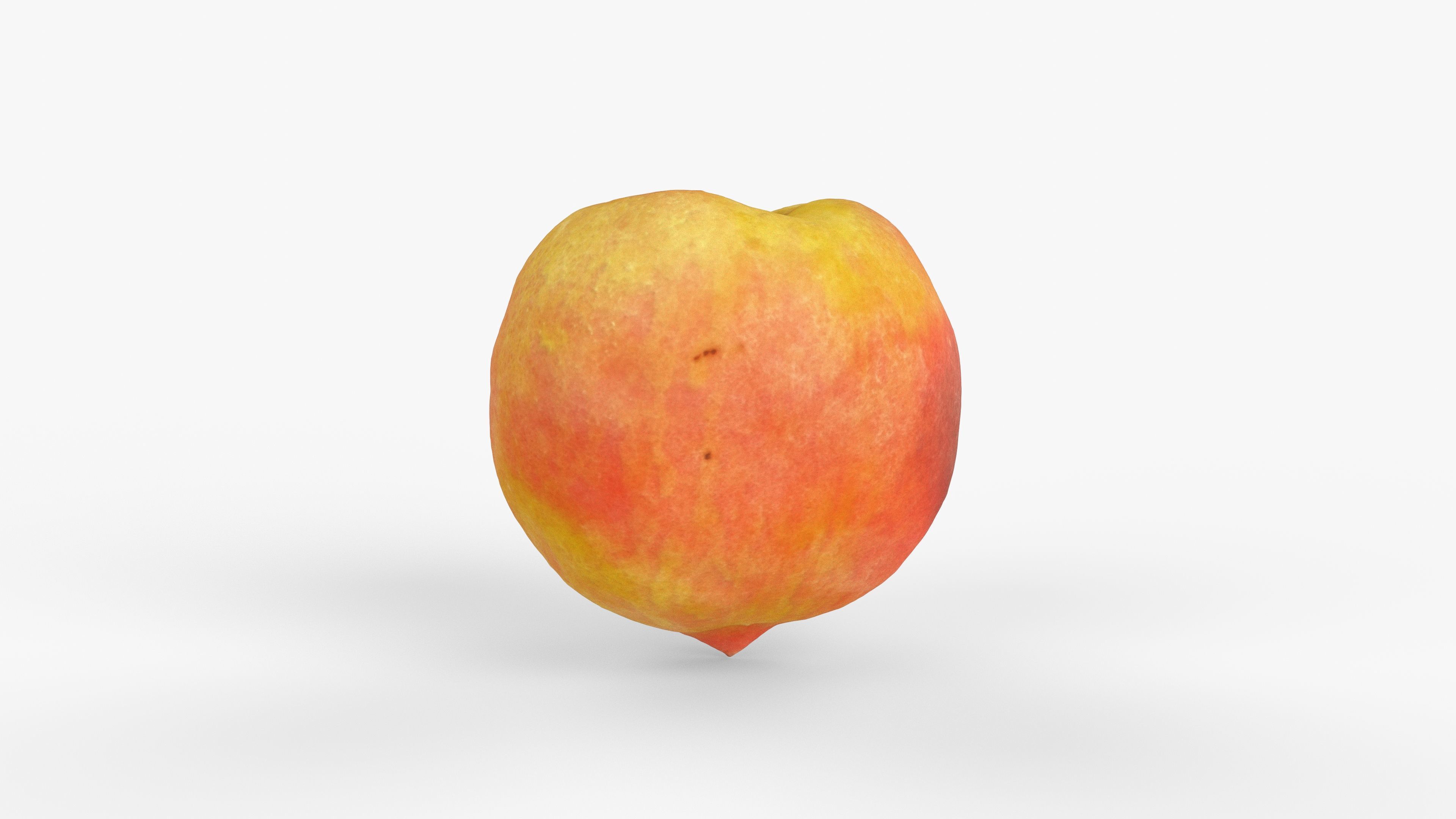 Photorealistic 3D scan of peach Low-poly 3D model_1