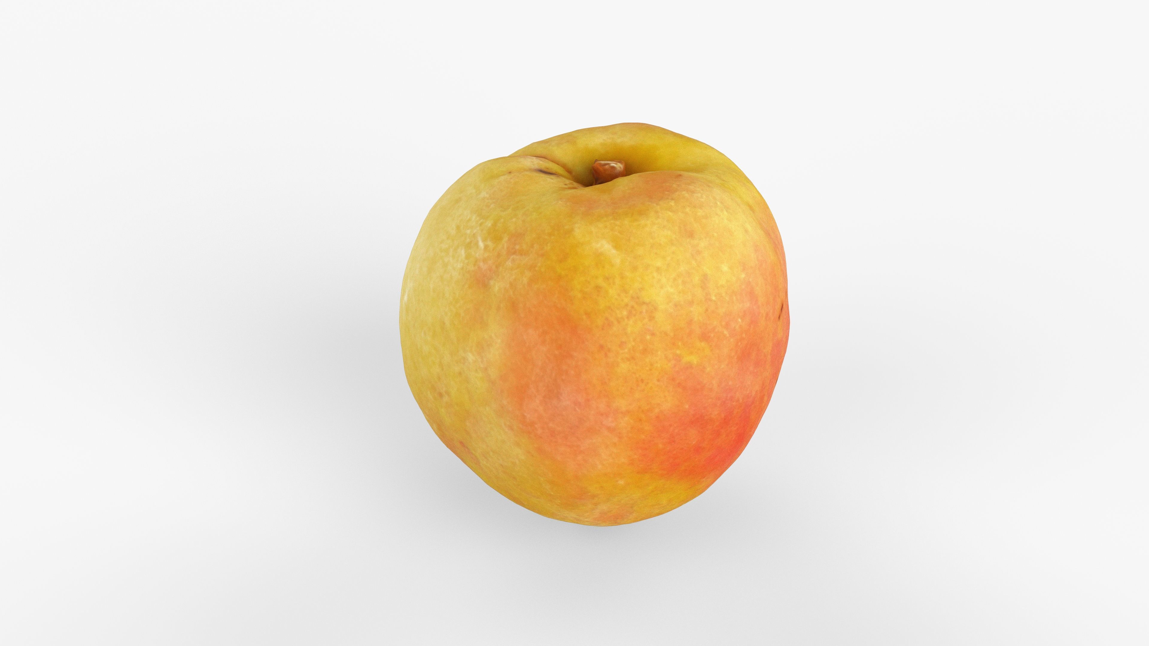 Photorealistic 3D scan of peach Low-poly 3D model_5