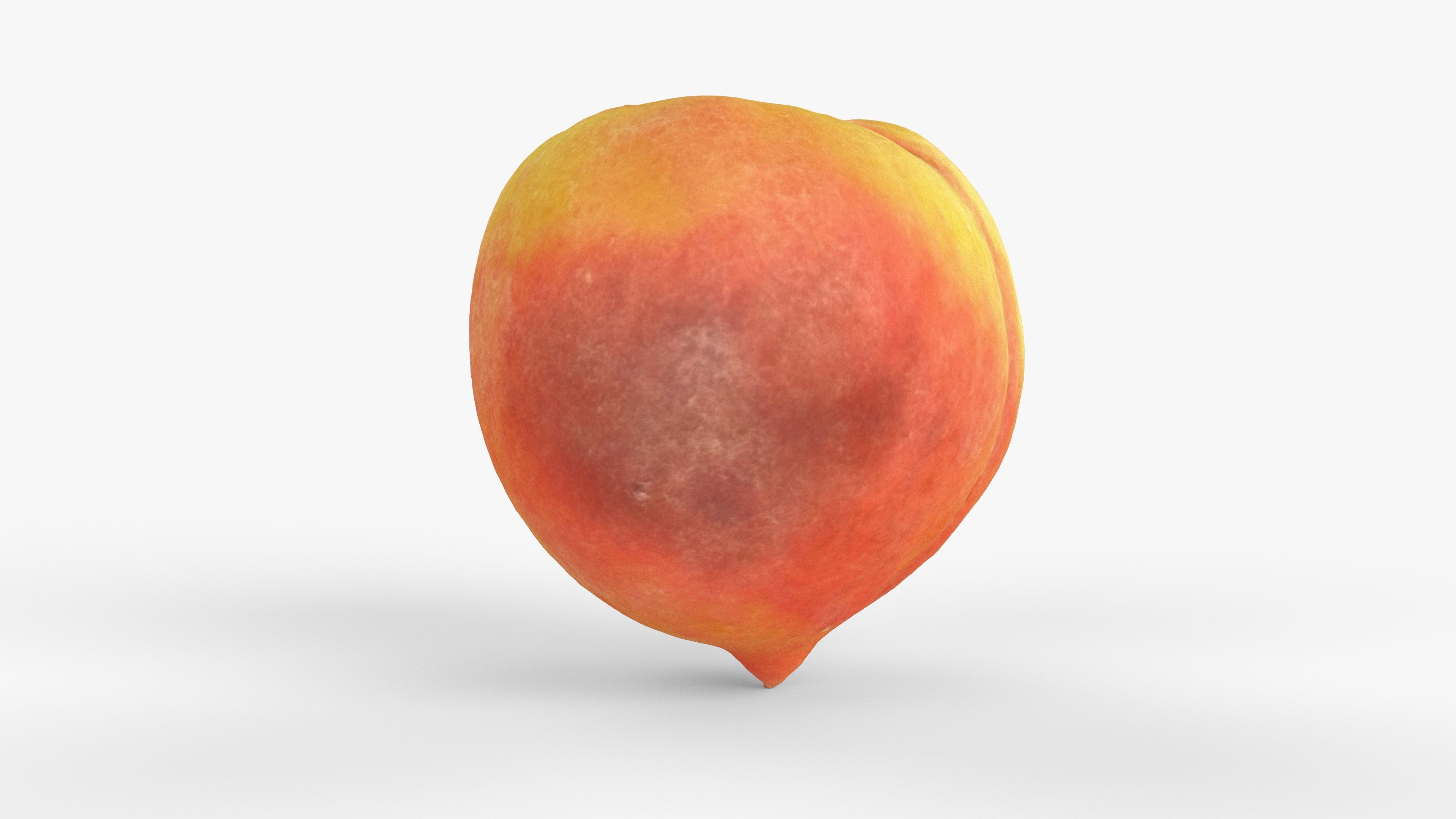 Photorealistic 3D scan of peach Low-poly 3D model_3