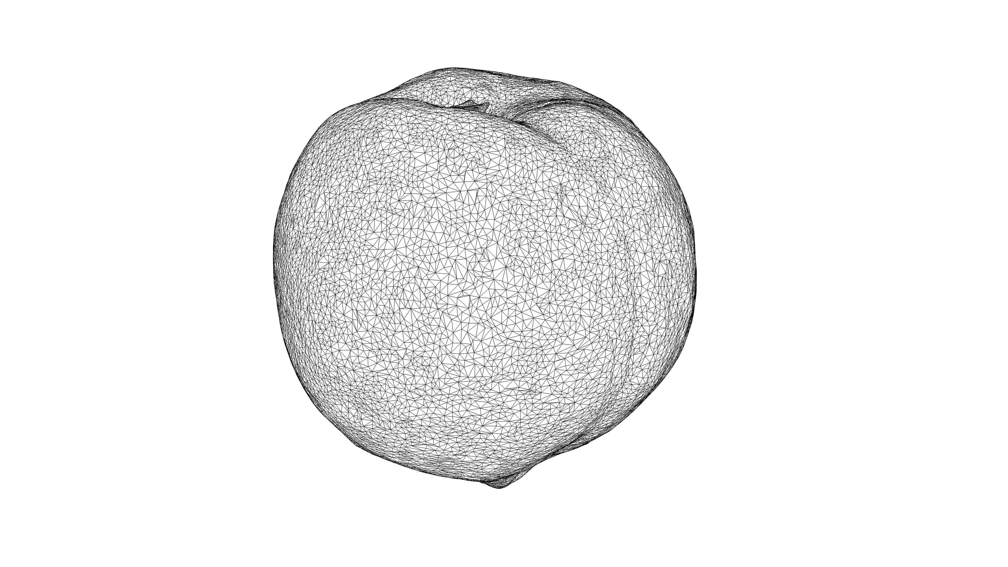 Photorealistic 3D scan of peach Low-poly 3D model_24