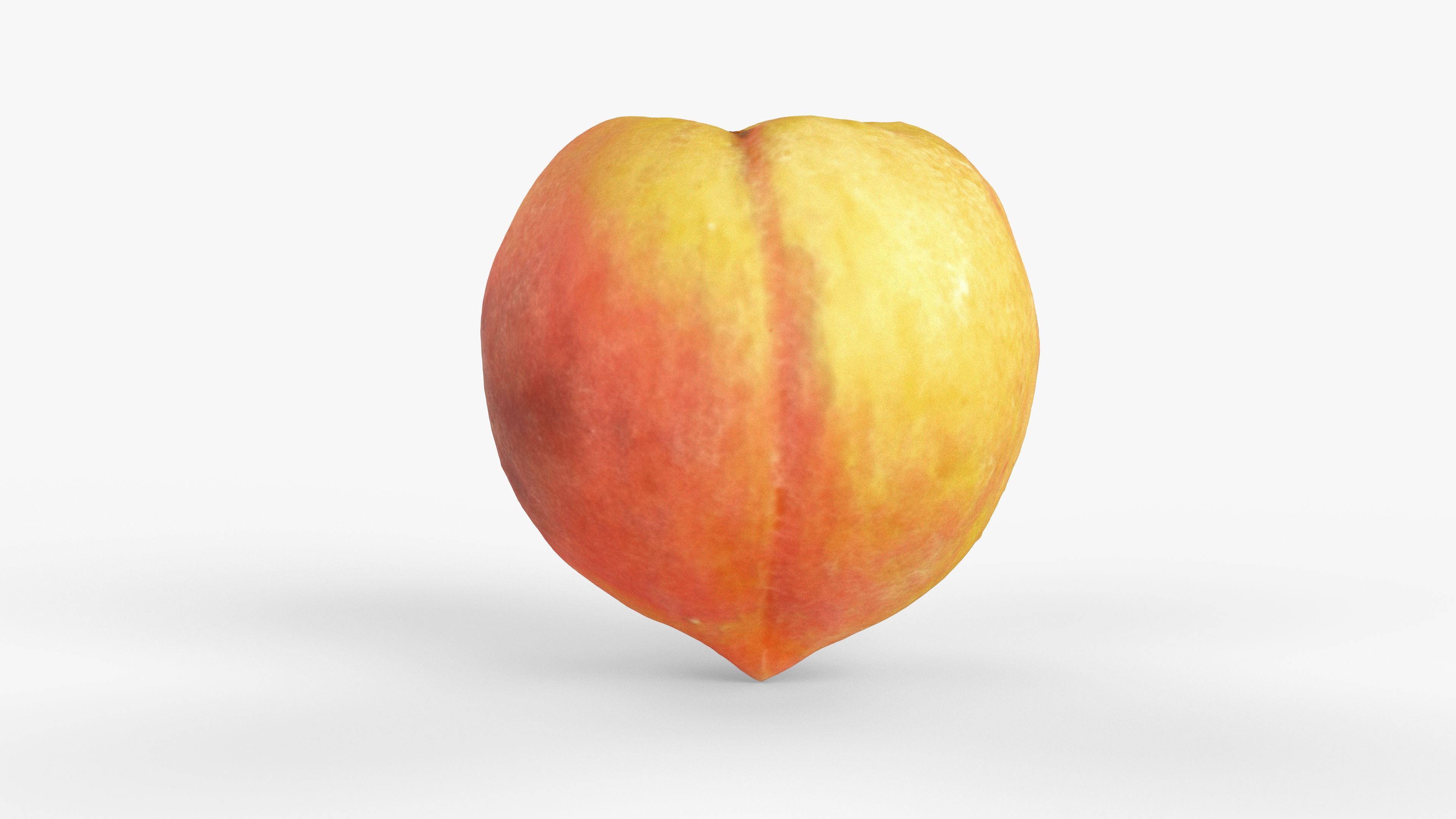 Photorealistic 3D scan of peach Low-poly 3D model_12