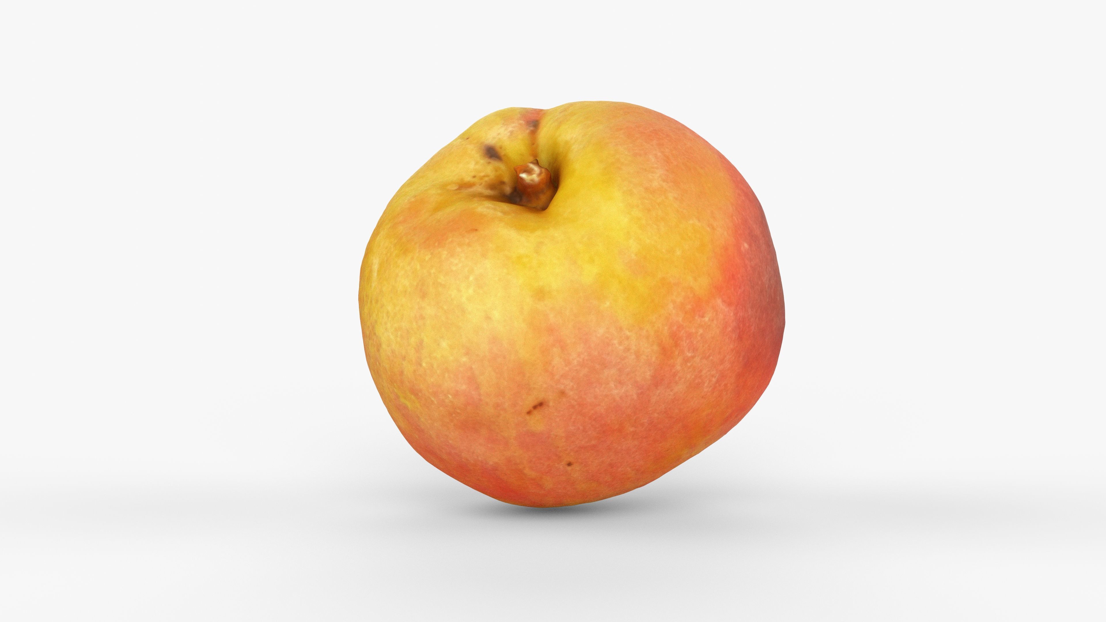 Photorealistic 3D scan of peach Low-poly 3D model_8