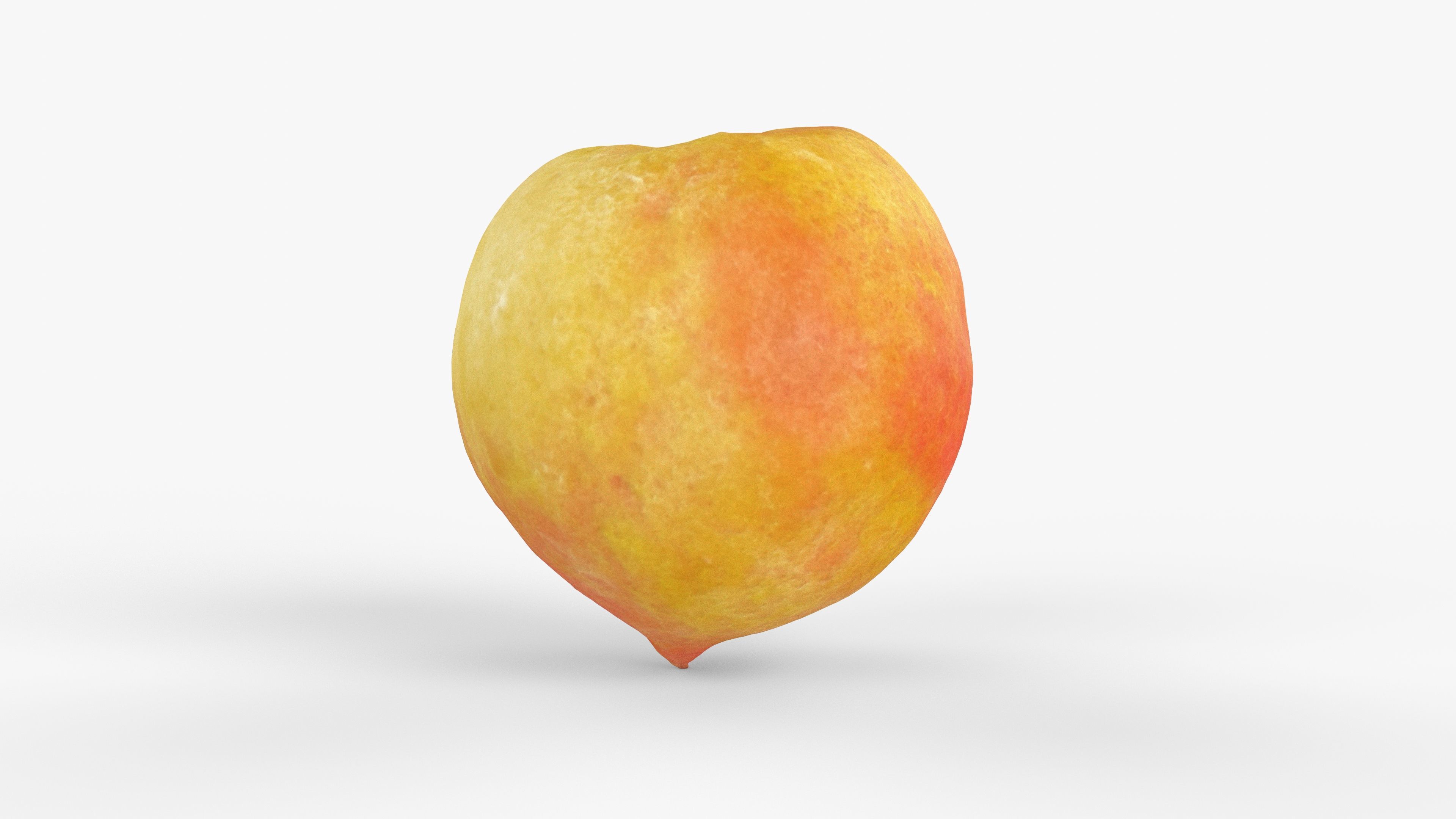 Photorealistic 3D scan of peach Low-poly 3D model_4